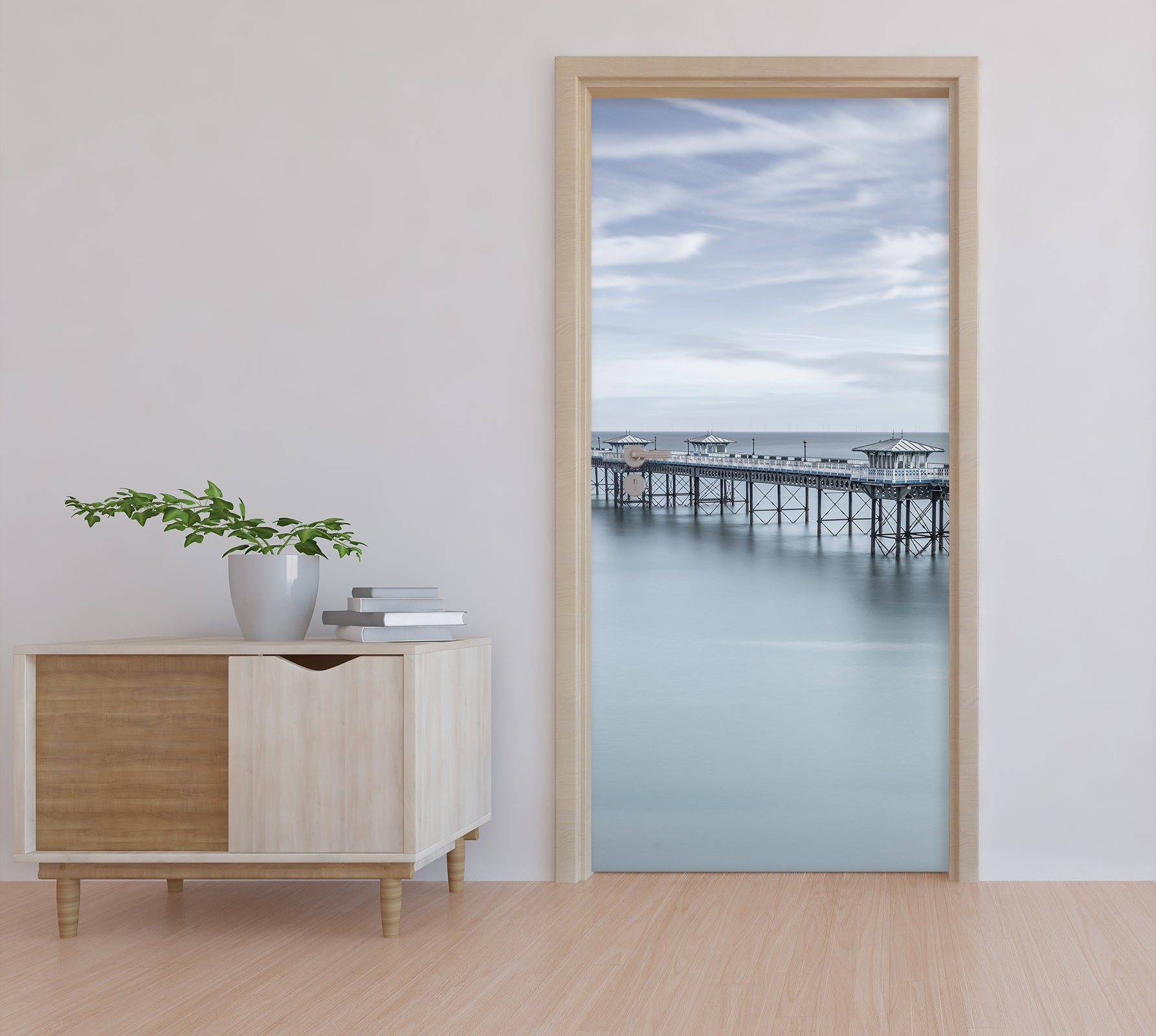 3D Bridge Calm Surface 106157 Assaf Frank Door Mural