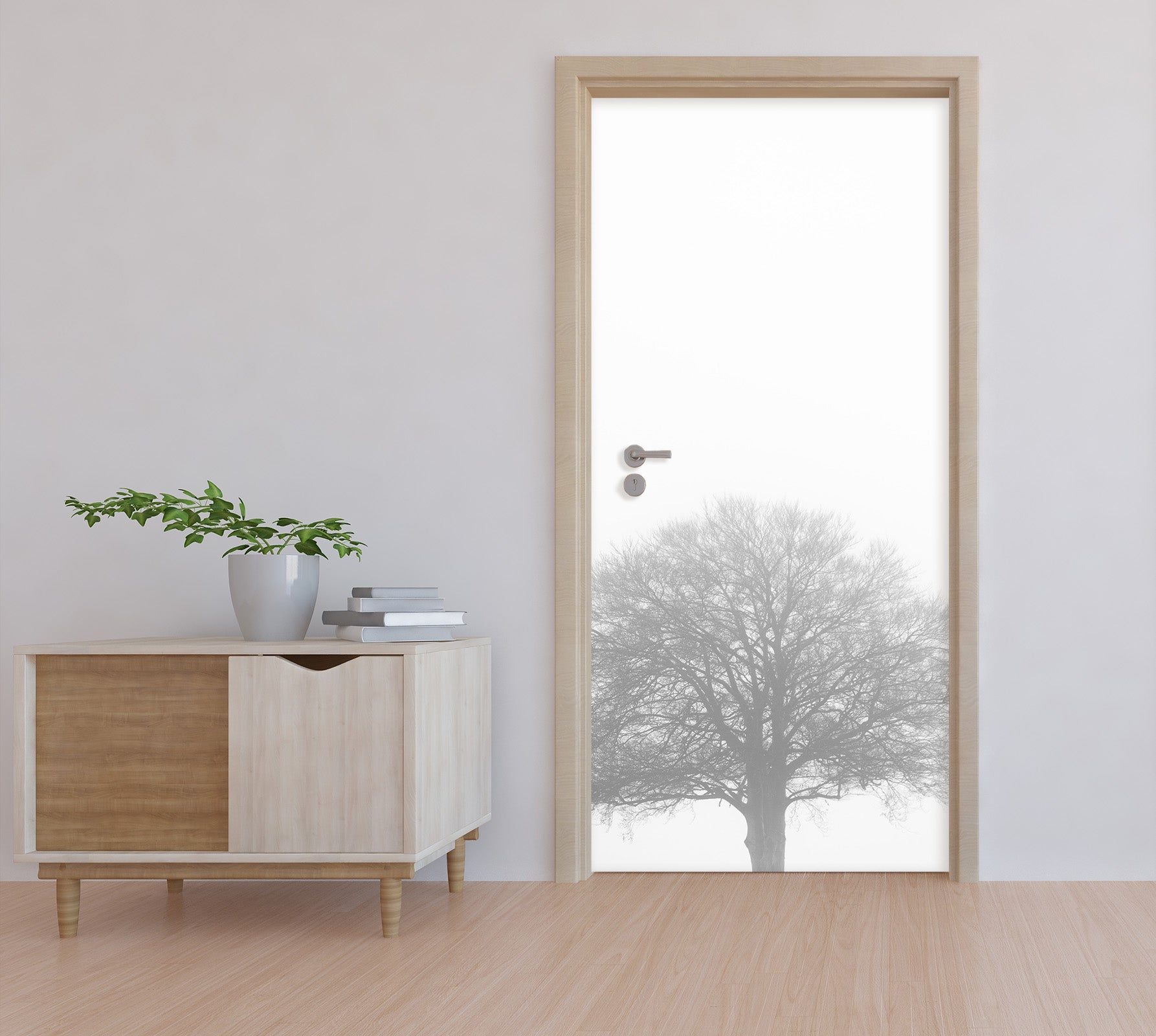 3D Snowy Trees 5127 Assaf Frank Door Mural