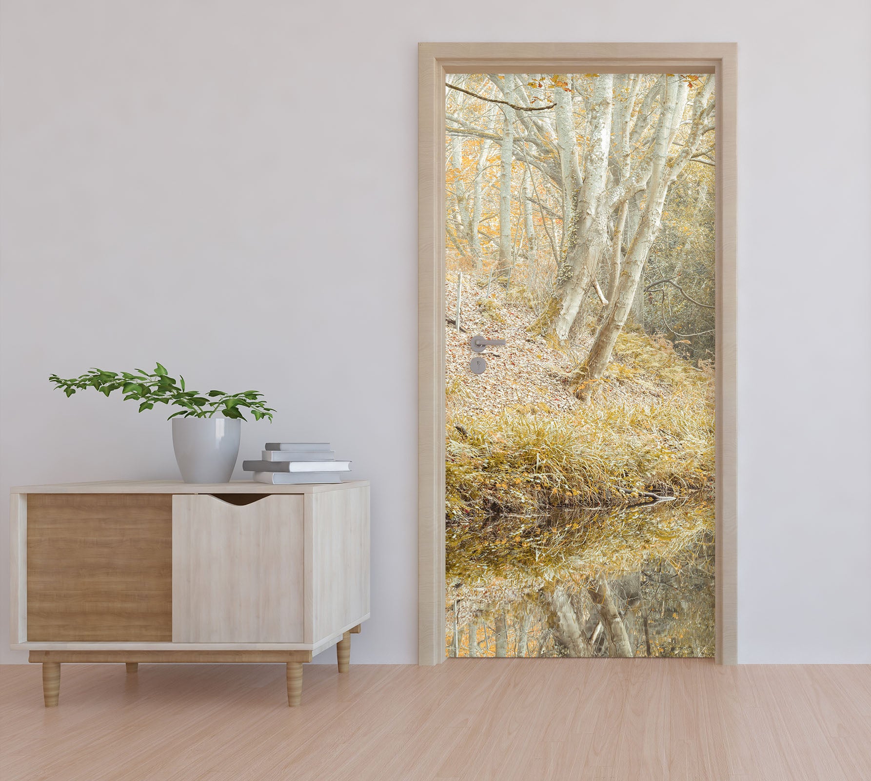 3D Riverside Trees 5091 Assaf Frank Door Mural