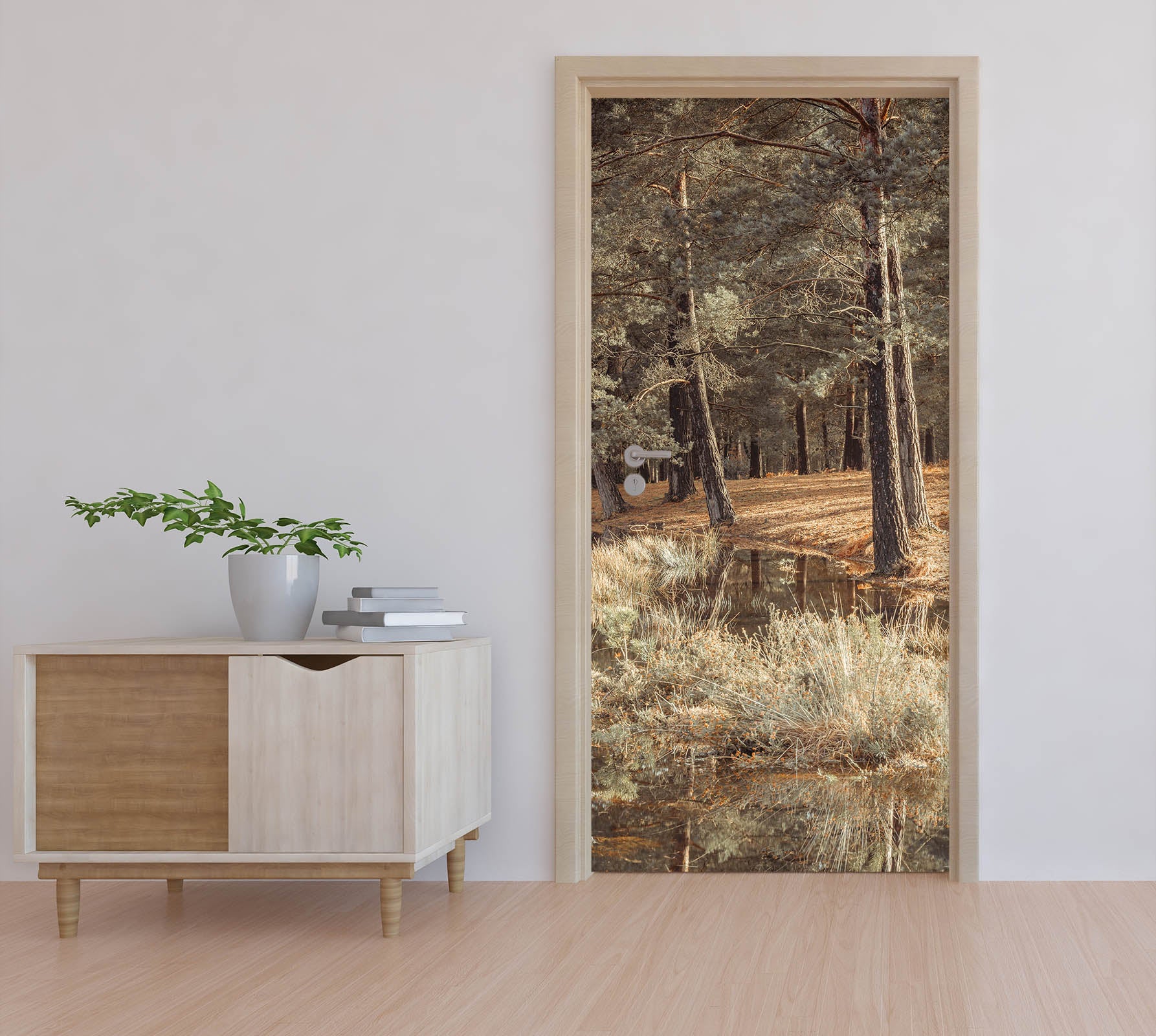 3D Hillside Tree 5138 Assaf Frank Door Mural