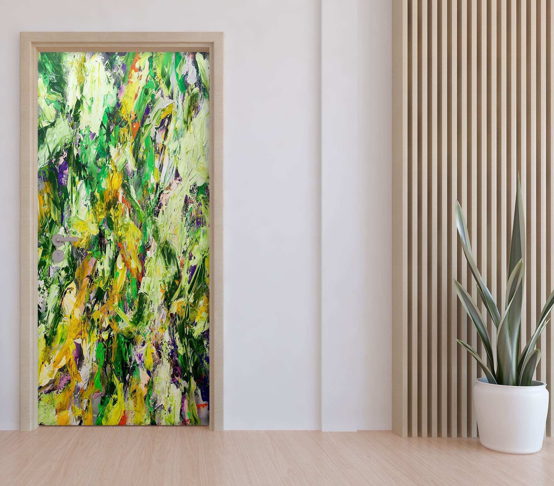 3D Green Paint Pattern 93187 Allan P. Friedlander Door Mural