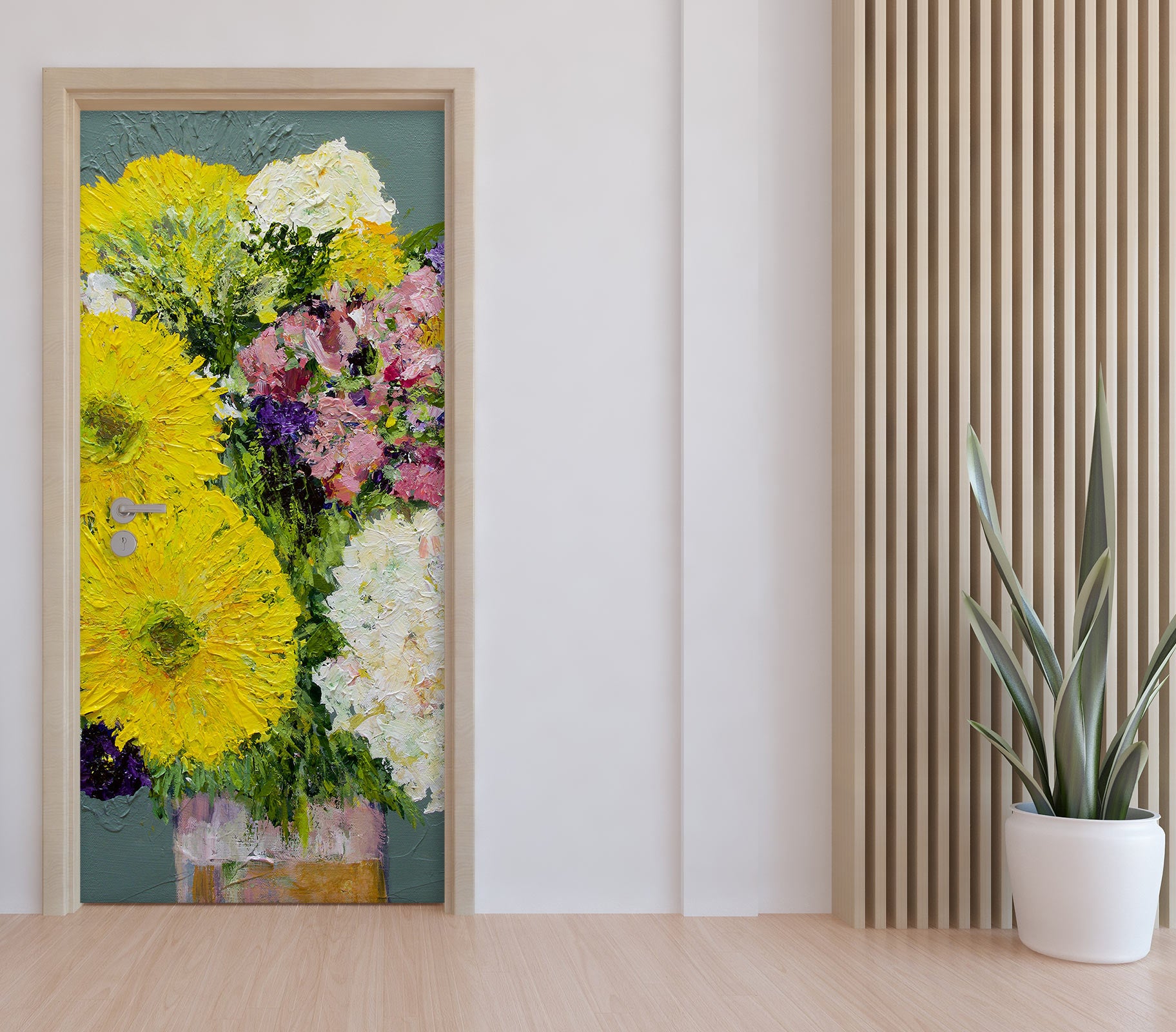 3D Flowers Vase Painting 93136 Allan P. Friedlander Door Mural