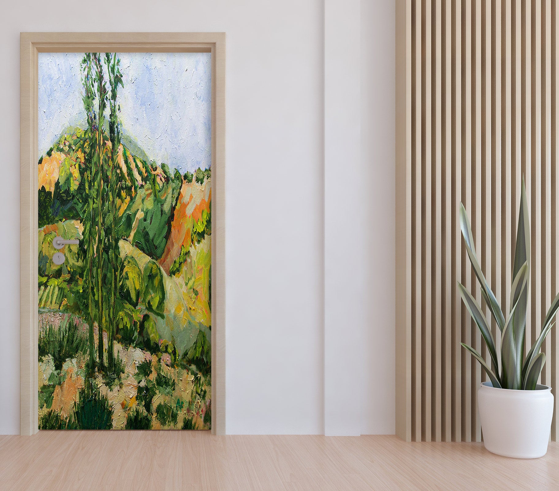 3D Field Hillside Tree Vine Grass 93197 Allan P. Friedlander Door Mural