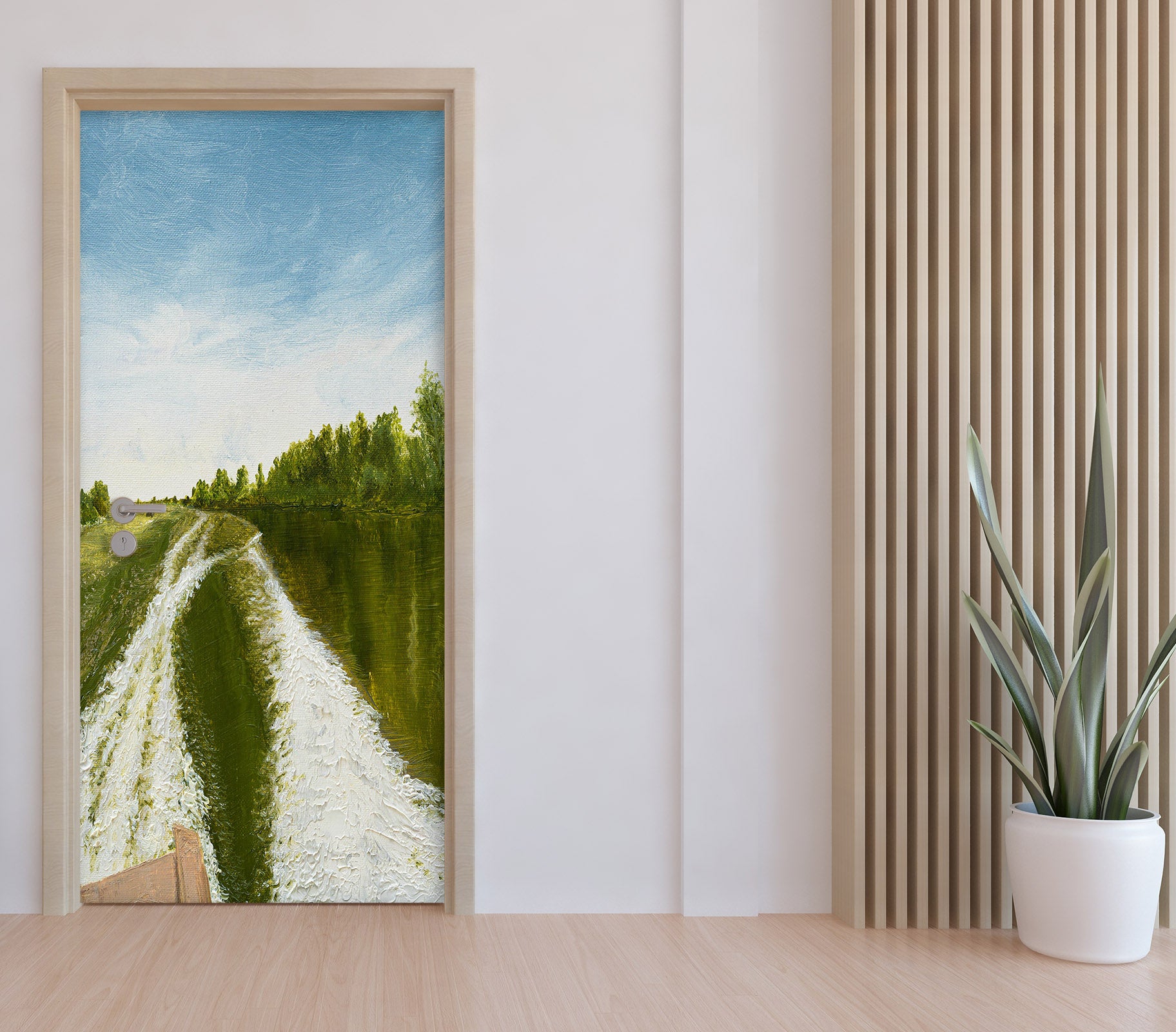 3D River Splash Trees 9426 Marina Zotova Door Mural