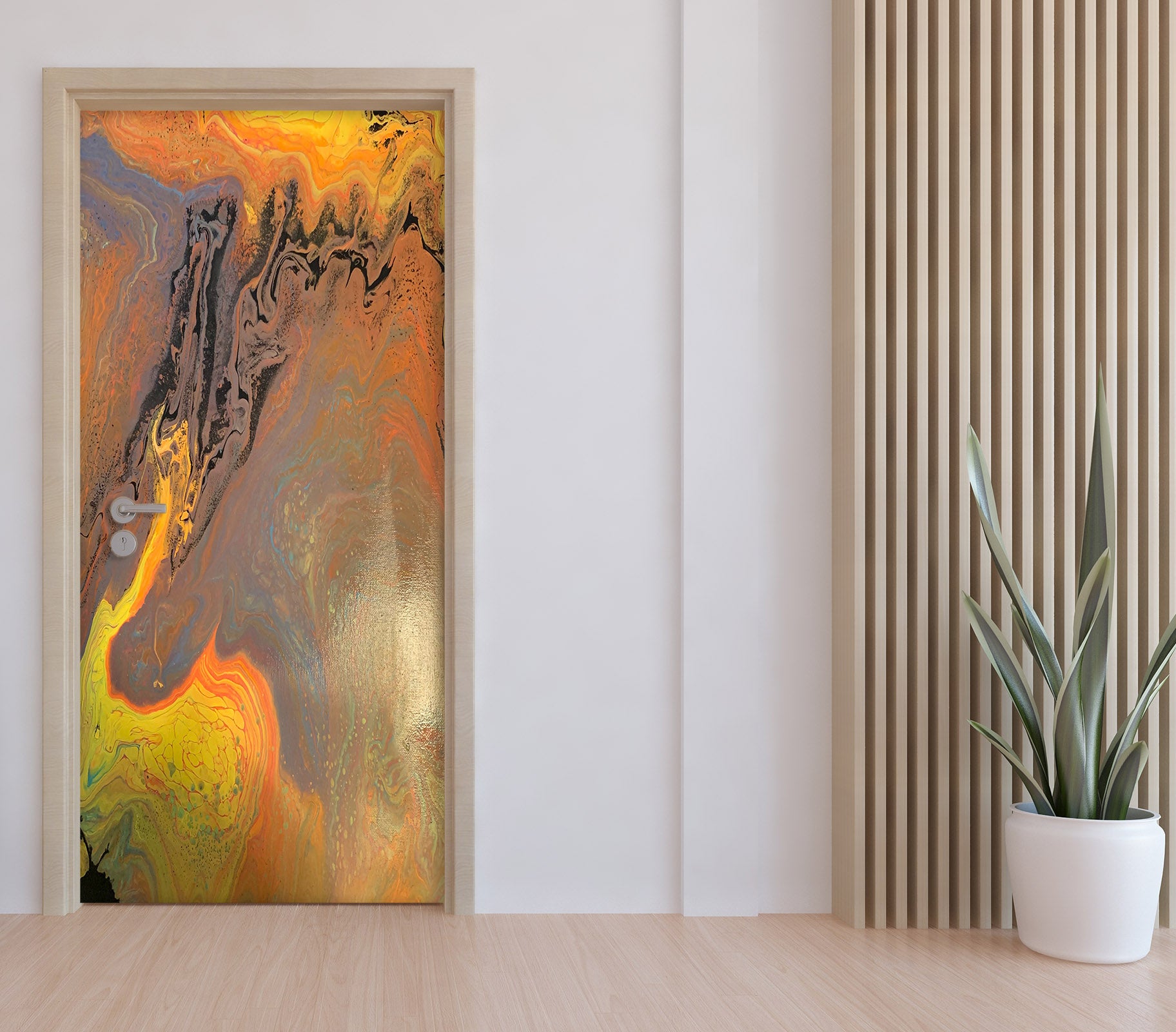 3D Golden Brown Paint Texture 9208 Valerie Latrice Door Mural