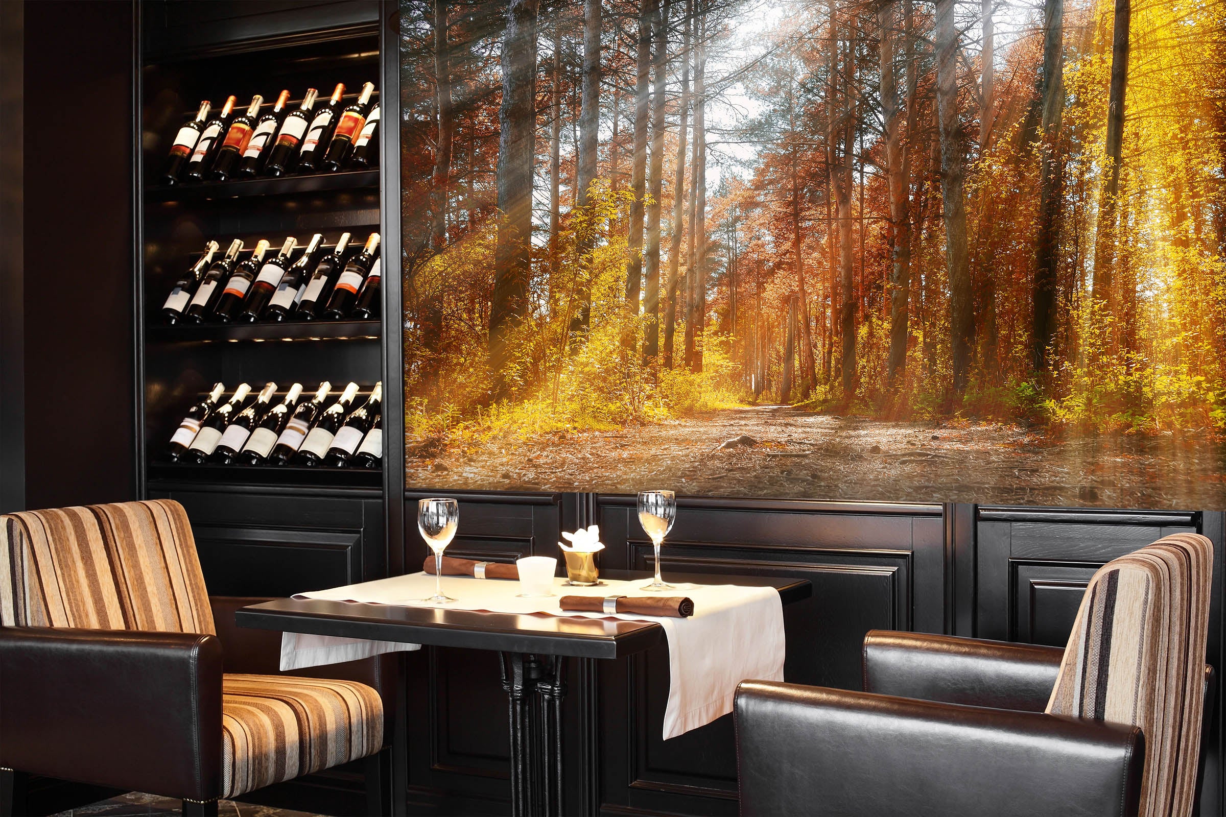 3D Autumn Forest 243 Wall Murals