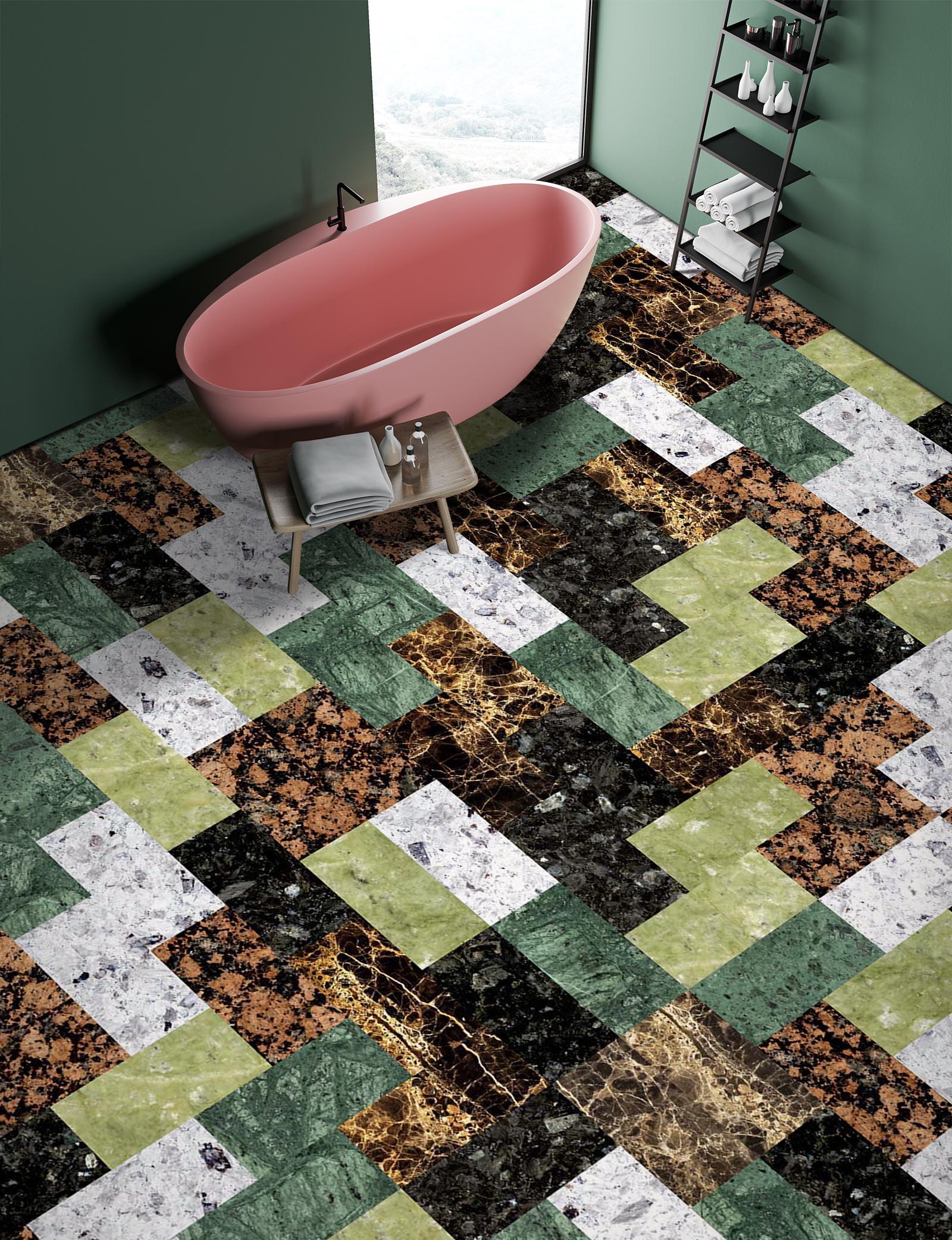 3D Colored Rectangles 929 Floor Mural Wallpaper Murals Rug & Mat Print Epoxy waterproof bath floor