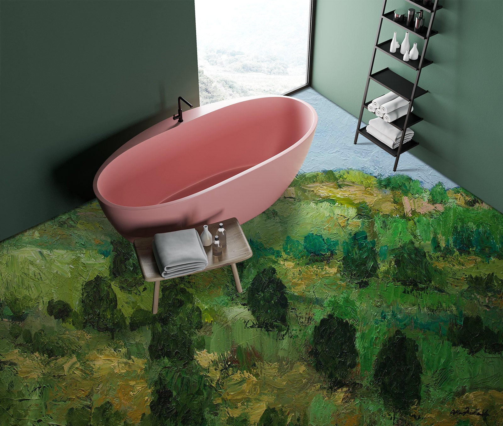 3D Grassland Trees Pattern 9637 Allan P. Friedlander Floor Mural Wallpaper Murals Self-Adhesive Removable Print Epoxy