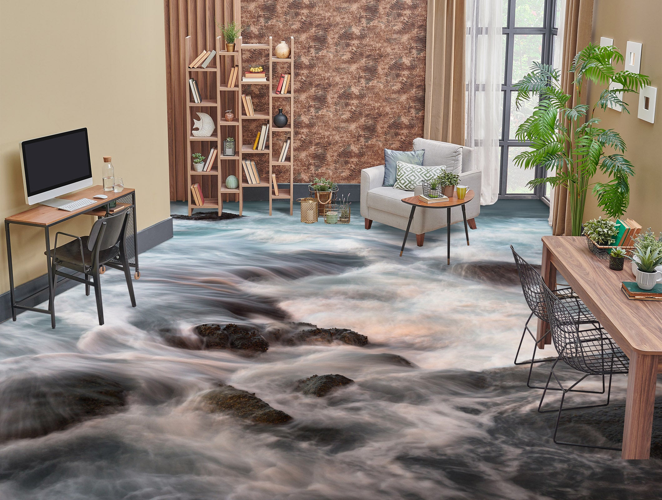 3D Fantasy Water 830 Floor Mural Wallpaper Murals Rug & Mat Print Epoxy waterproof bath floor
