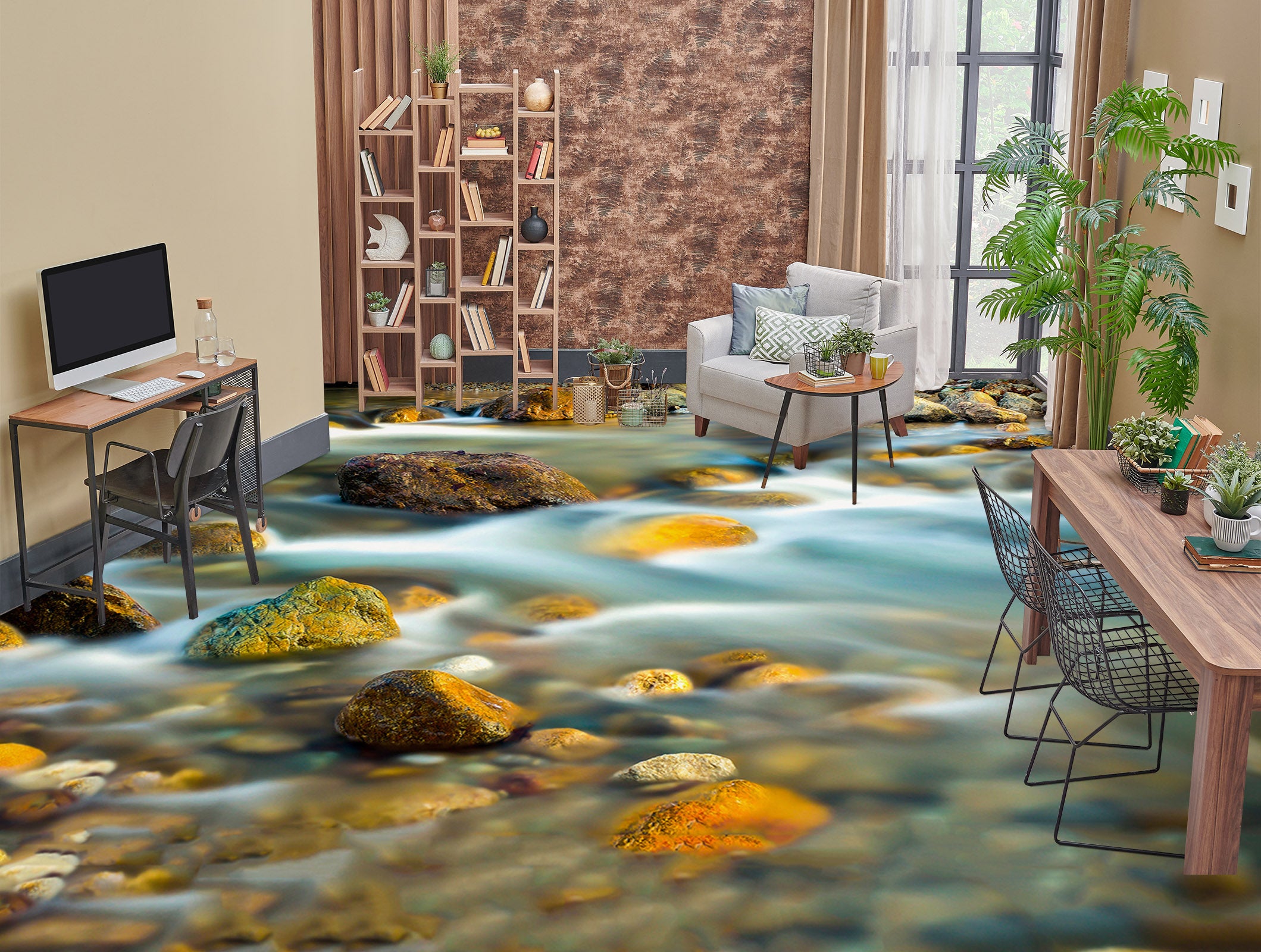 3D Fantasy Water Art 849 Floor Mural Wallpaper Murals Rug & Mat Print Epoxy waterproof bath floor