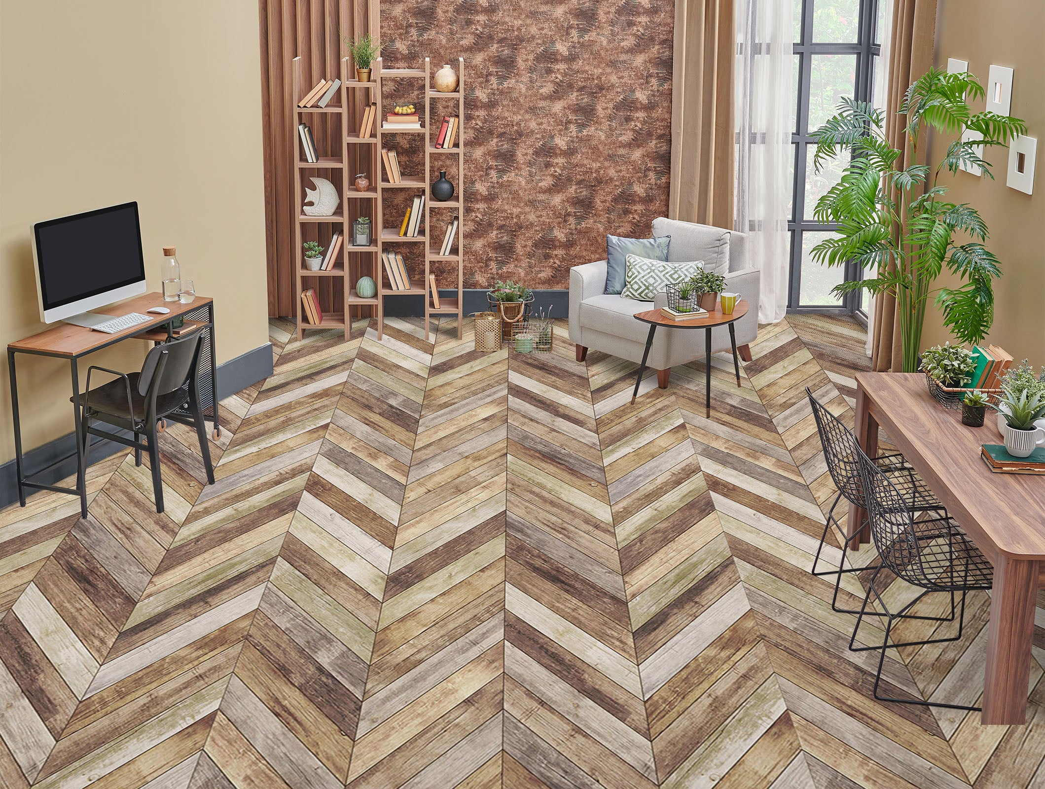 3D Elegant Wood Grain 568 Floor Mural Wallpaper Murals Rug & Mat Print Epoxy waterproof bath floor