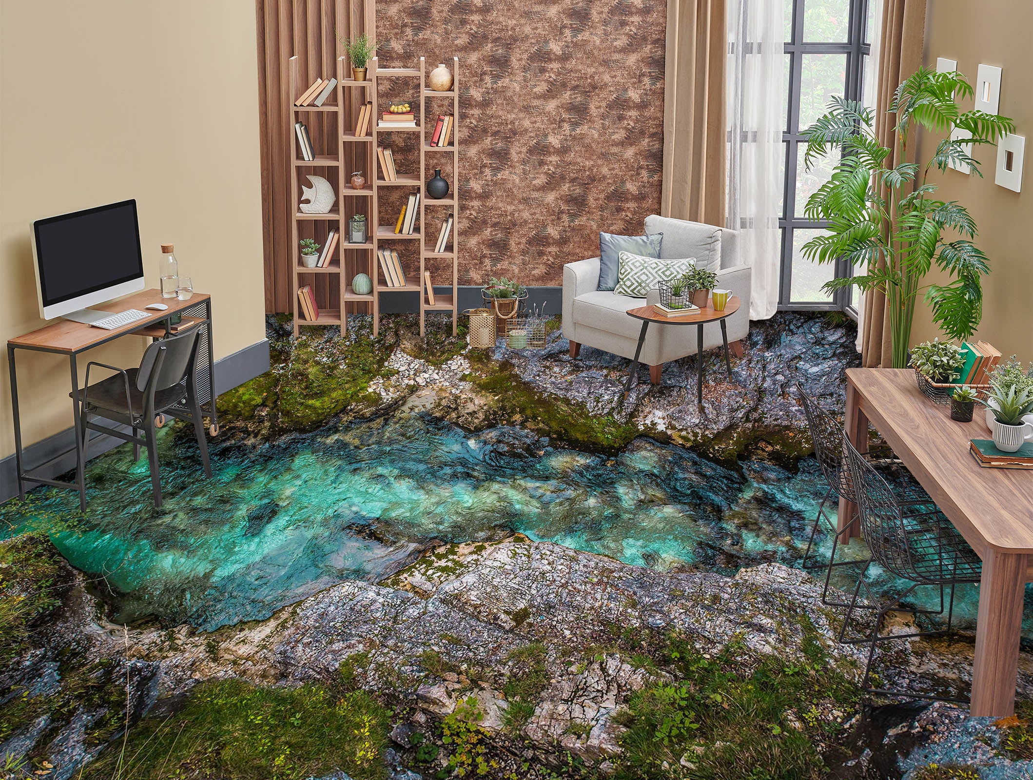 3D Cool Nature 353 Floor Mural Wallpaper Murals Rug & Mat Print Epoxy waterproof bath floor