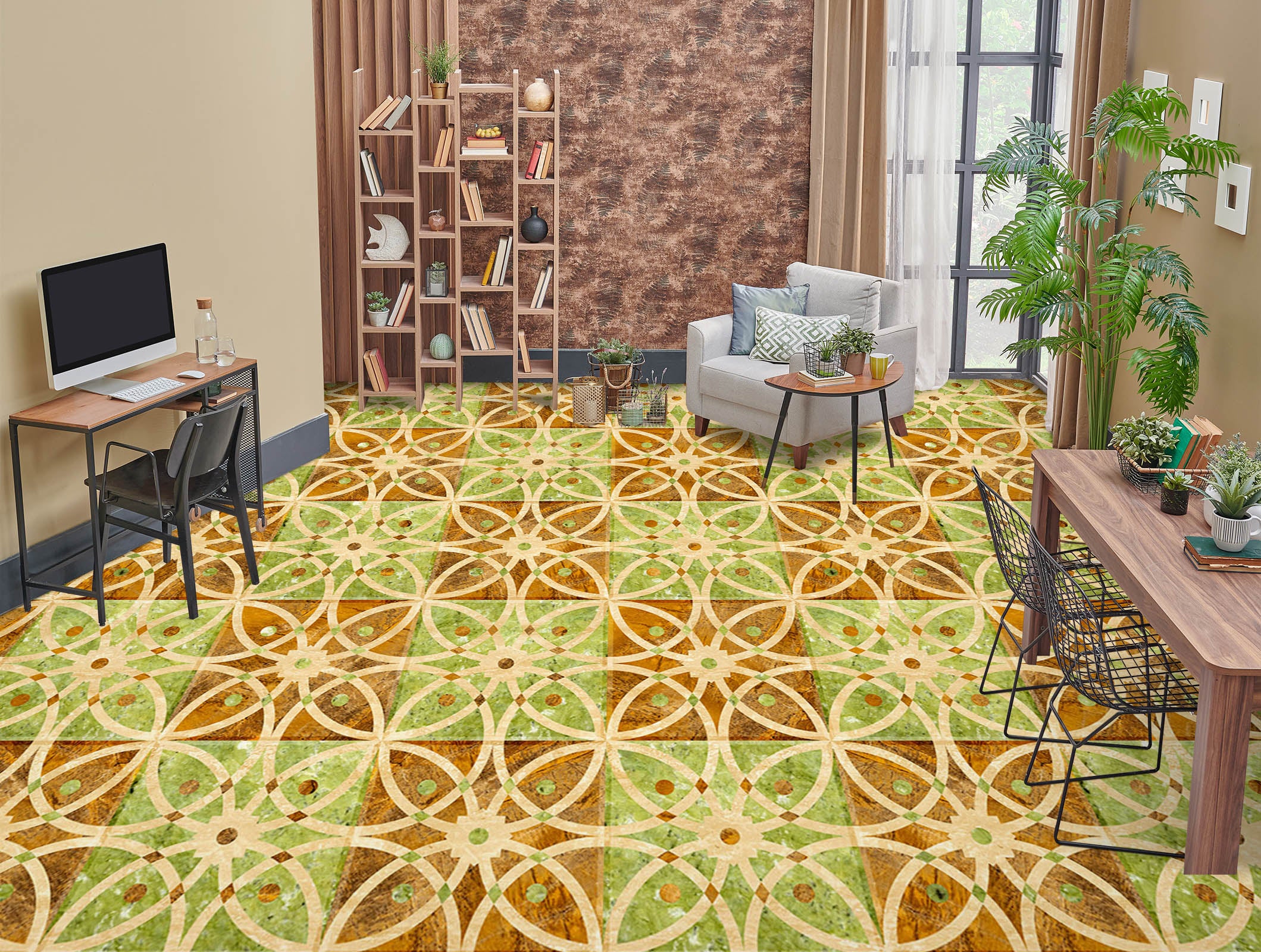 3D Exquisite Hollow Design 993 Floor Mural Wallpaper Murals Self-Adhesive Removable Print Epoxy