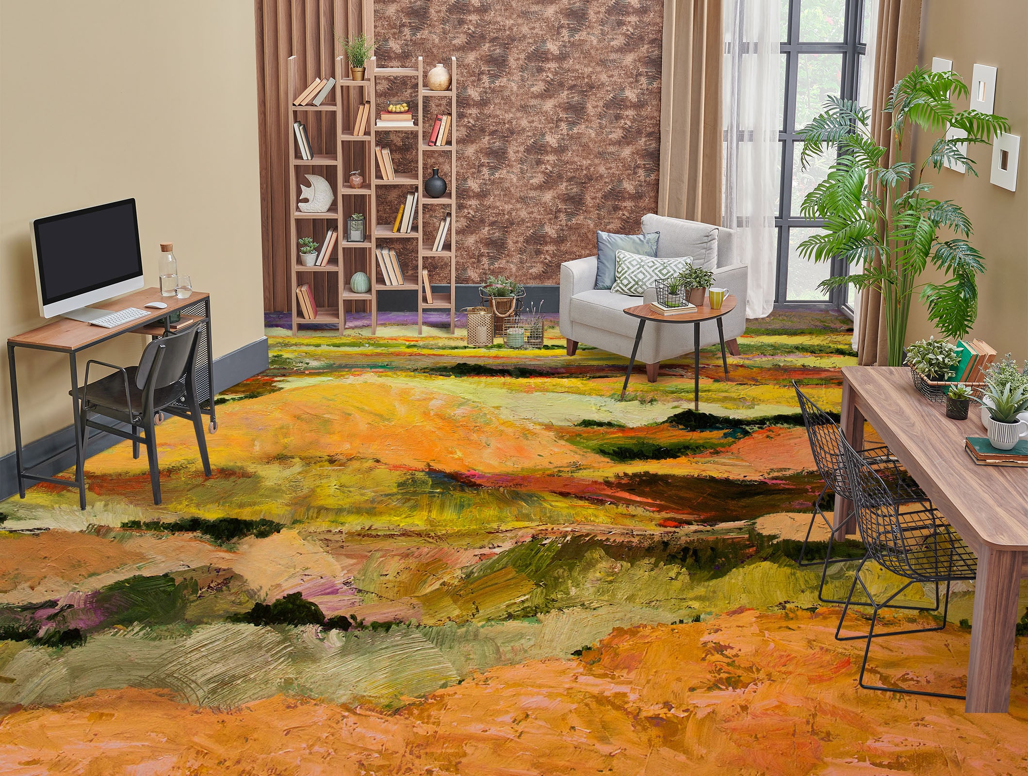 3D Brown Texture 9926 Allan P. Friedlander Floor Mural Wallpaper Murals Self-Adhesive Removable Print Epoxy