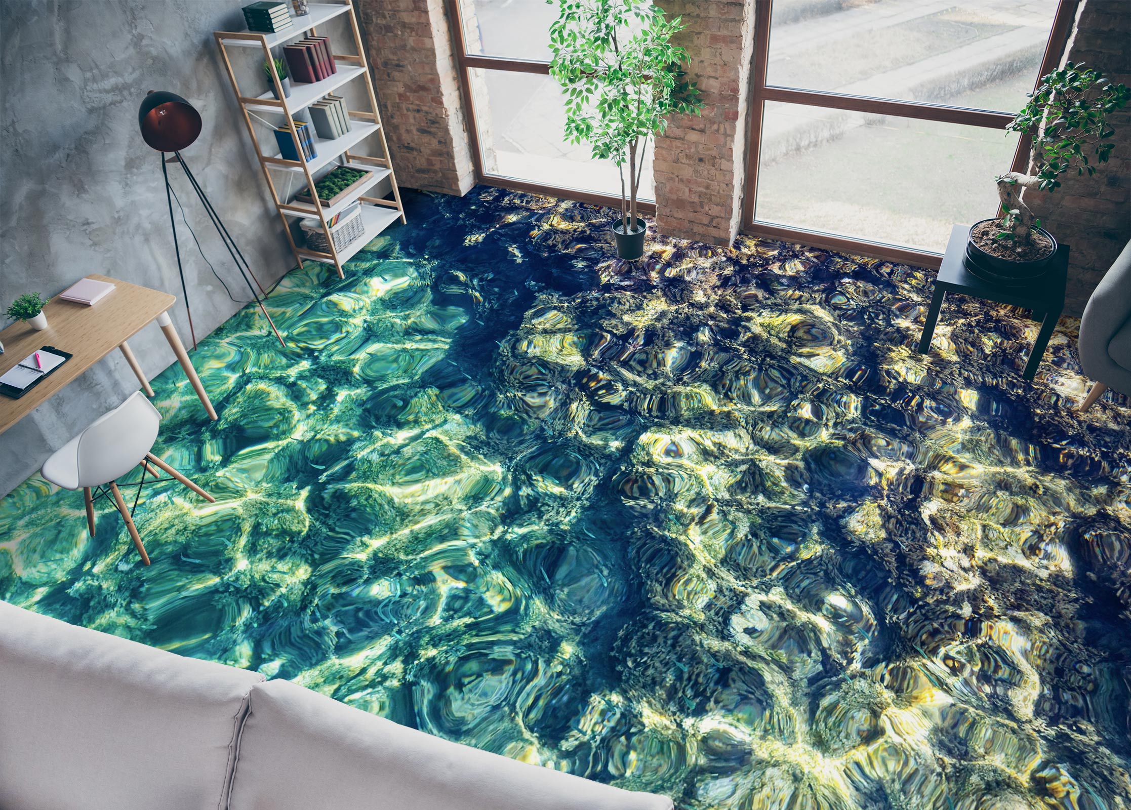 3D Secret Water Pattern 430 Floor Mural Wallpaper Murals Rug & Mat Print Epoxy waterproof bath floor