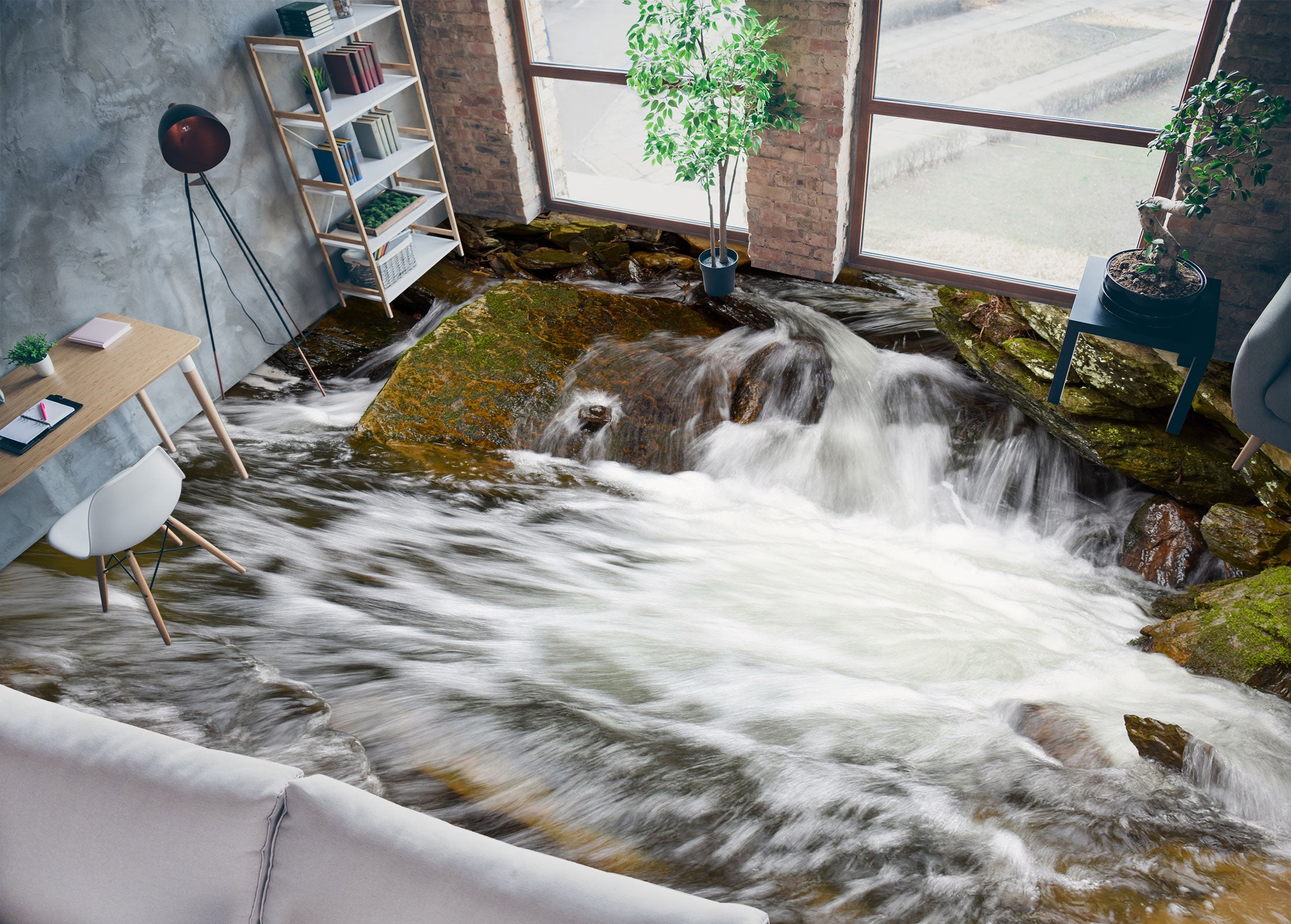 3D Fierce Water Whirlpool 1085 Floor Mural Wallpaper Murals Self-Adhesive Removable Print Epoxy