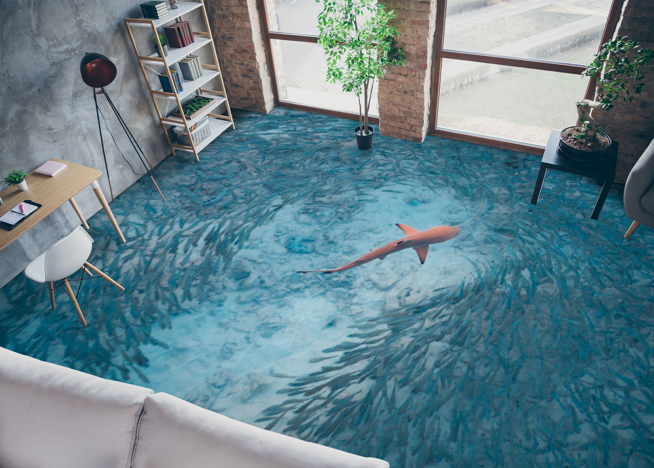 3D Big Red Fish 870 Floor Mural Wallpaper Murals Rug & Mat Print Epoxy waterproof bath floor