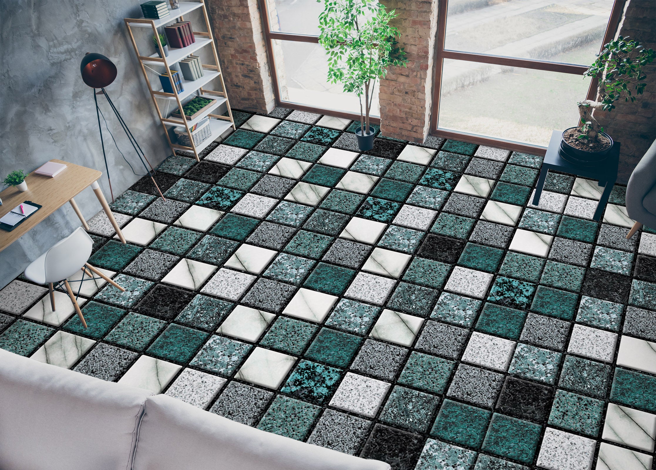 3D Fun Square Design 973 Floor Mural Wallpaper Murals Self-Adhesive Removable Print Epoxy