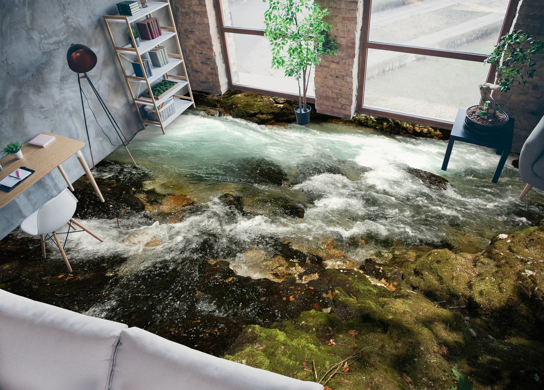 3D Quaint Waves 606 Floor Mural Wallpaper Murals Rug & Mat Print Epoxy waterproof bath floor