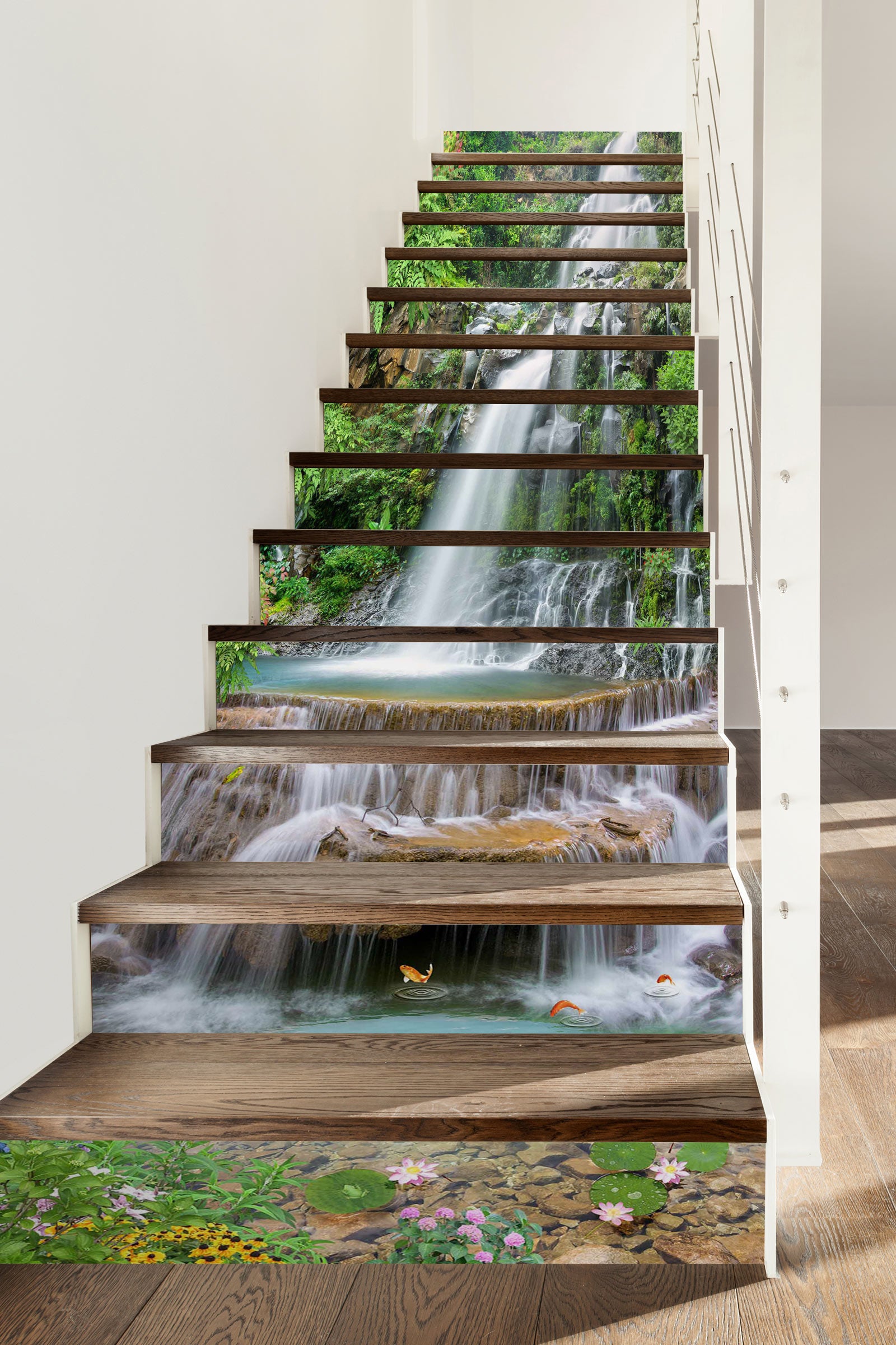 3D Ducks And Goldfish 060 Stair Risers