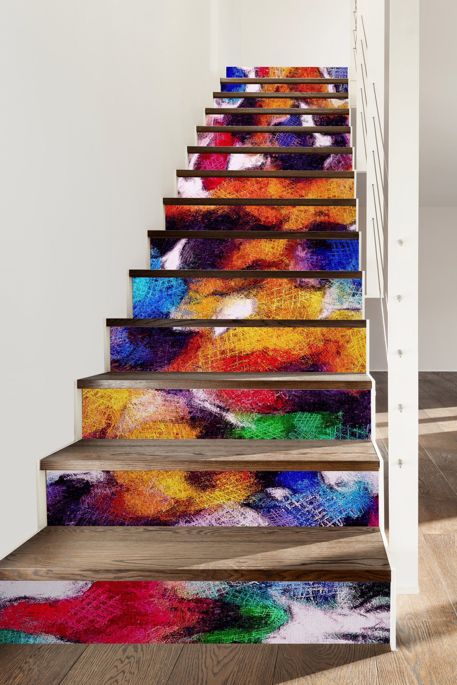 3D Colorful Stacked Arrangement 550 Stair Risers