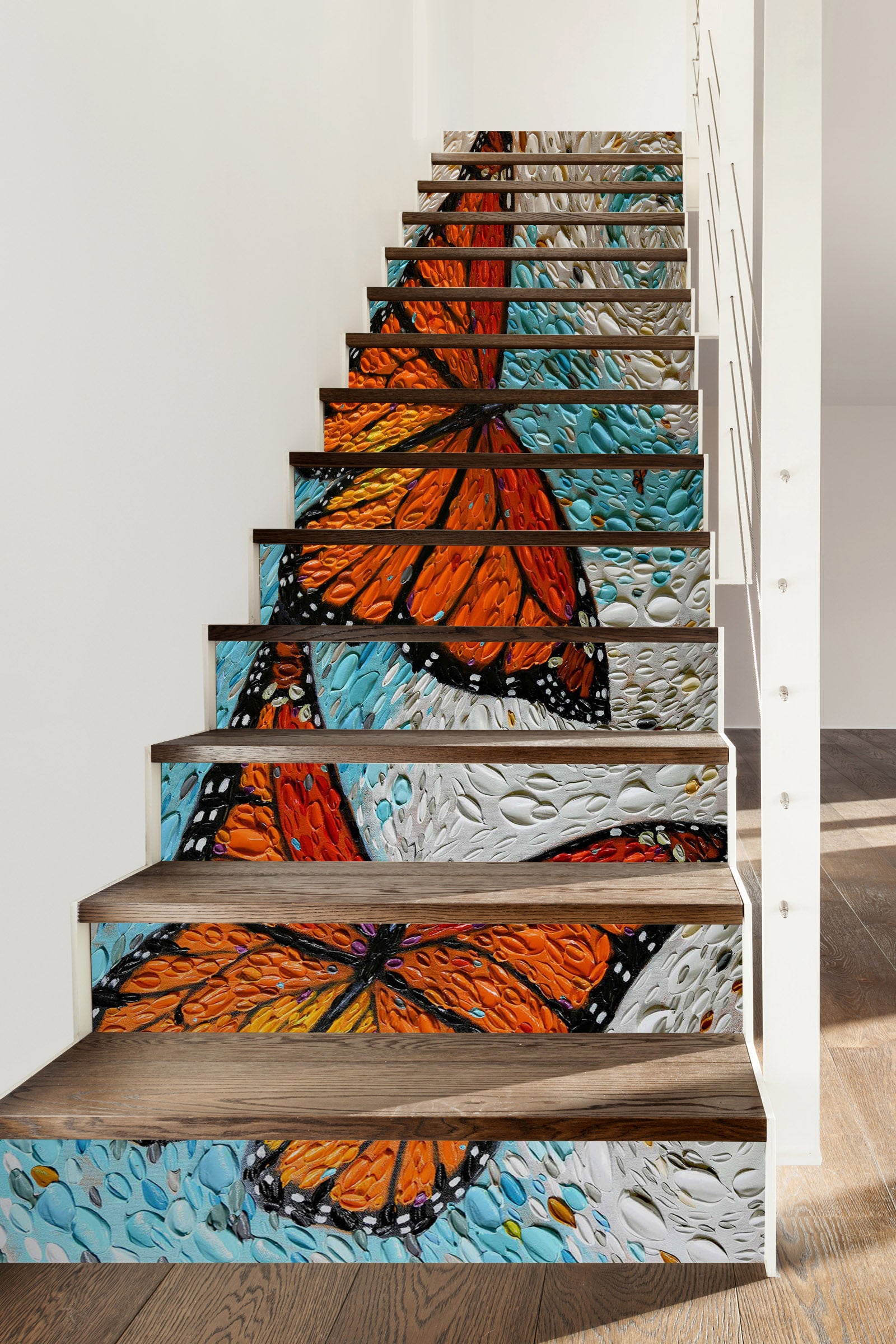 3D Butterfly Painting 96163 Dena Tollefson Stair Risers