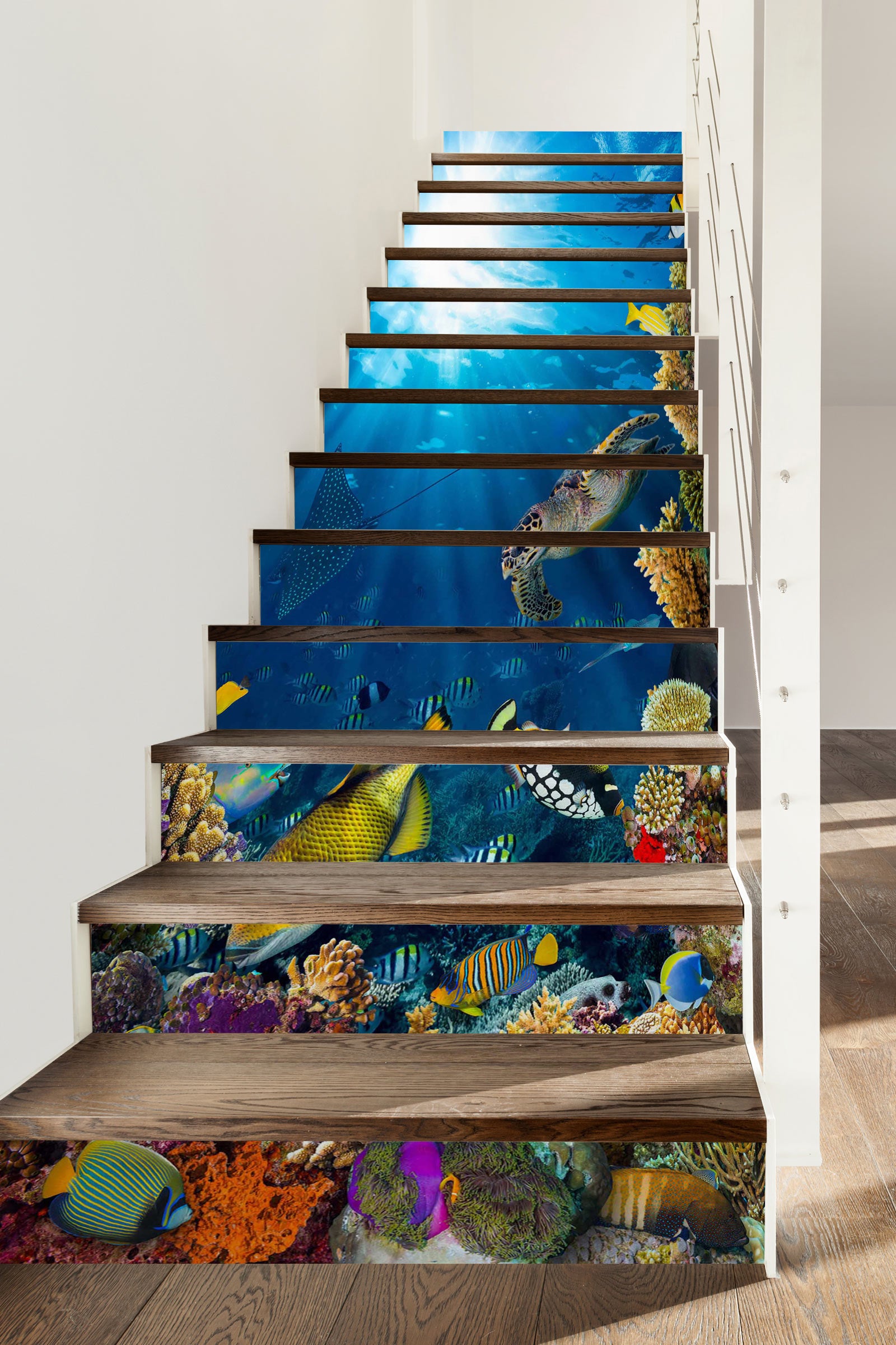 3D Underwater Fish 312 Stair Risers