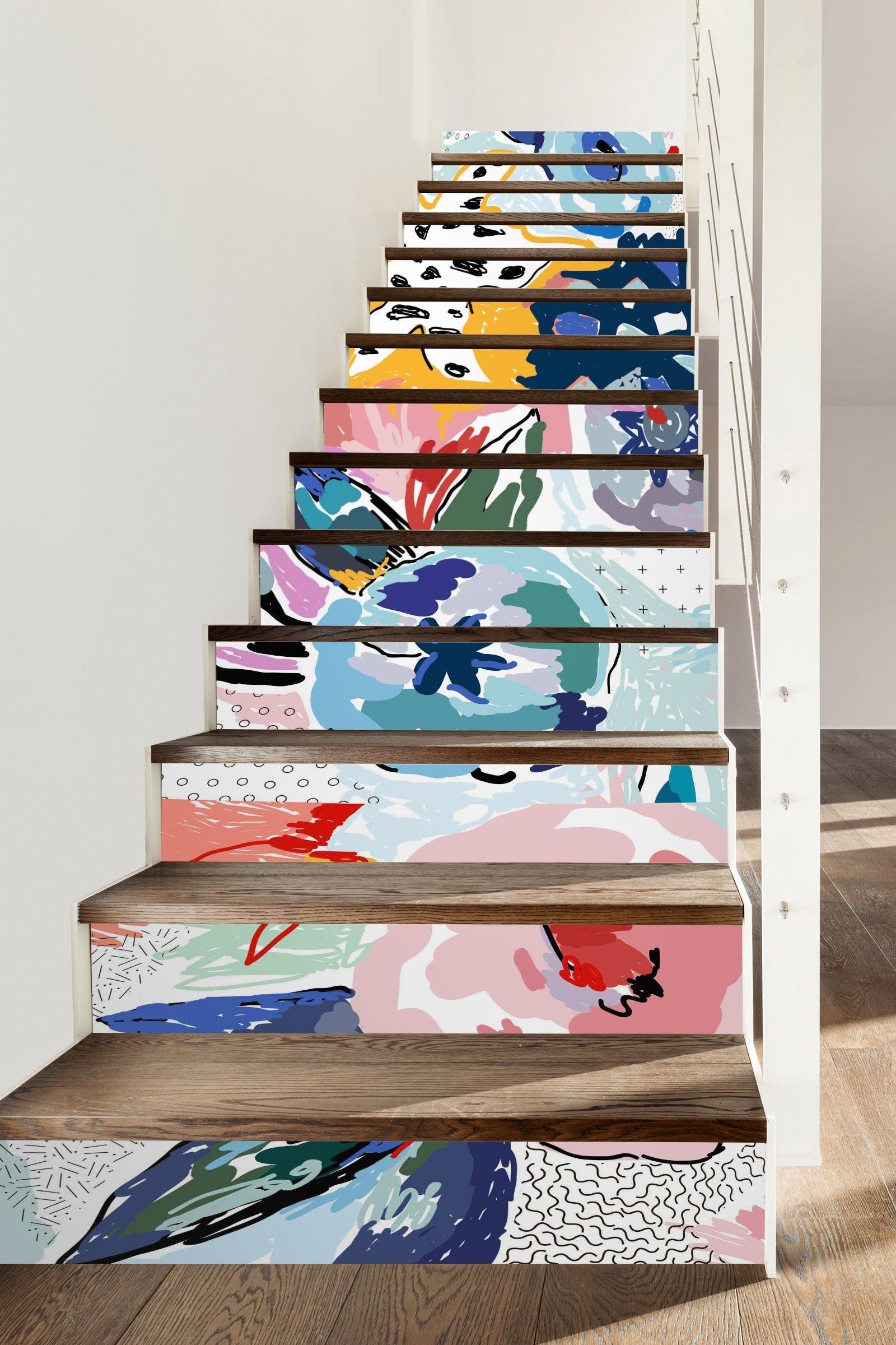3D Graffiti 7126 Stair Risers Wallpaper AJ Wallpaper