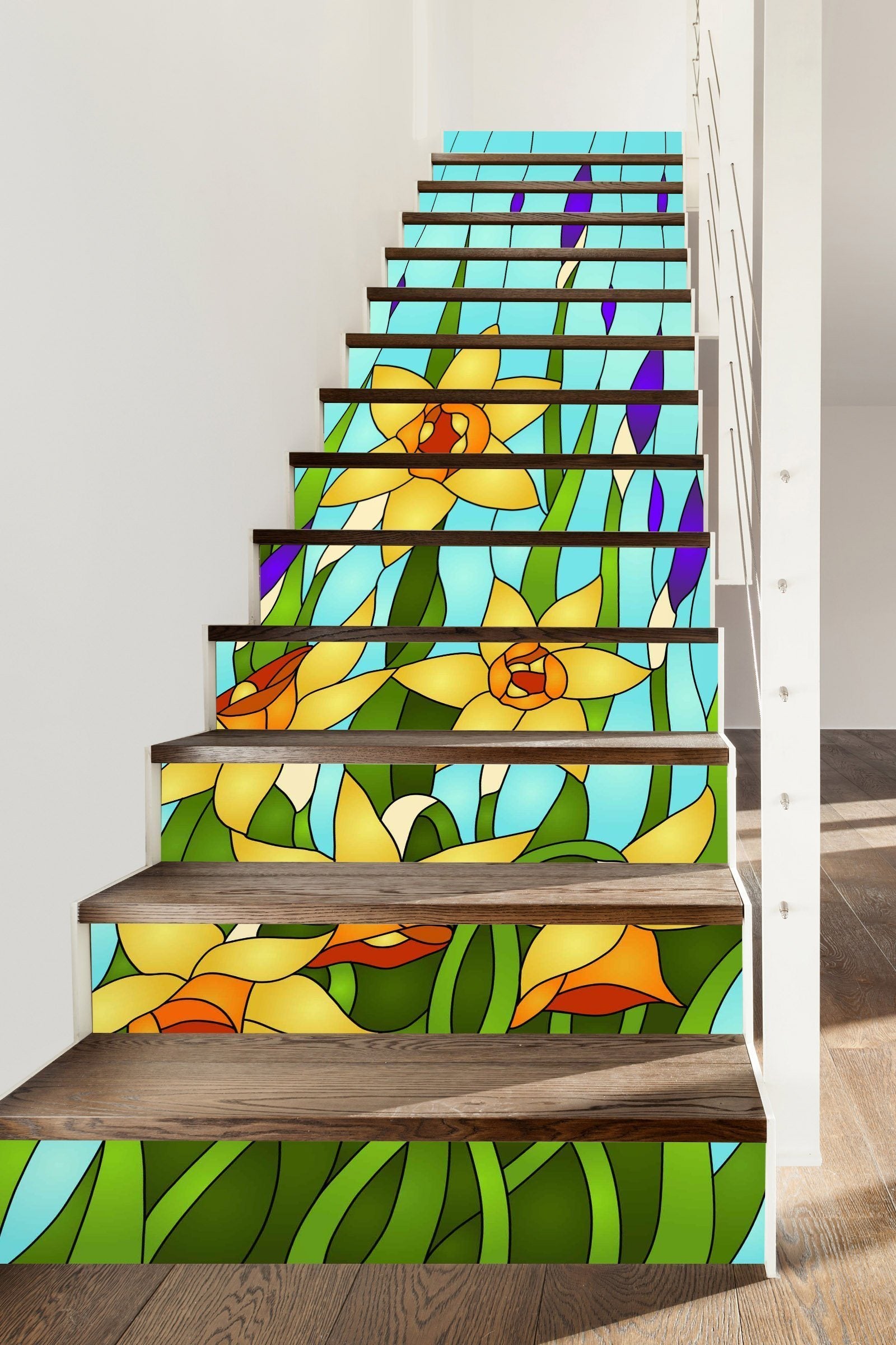 3D Art 3408 Stair Risers Wallpaper AJ Wallpaper