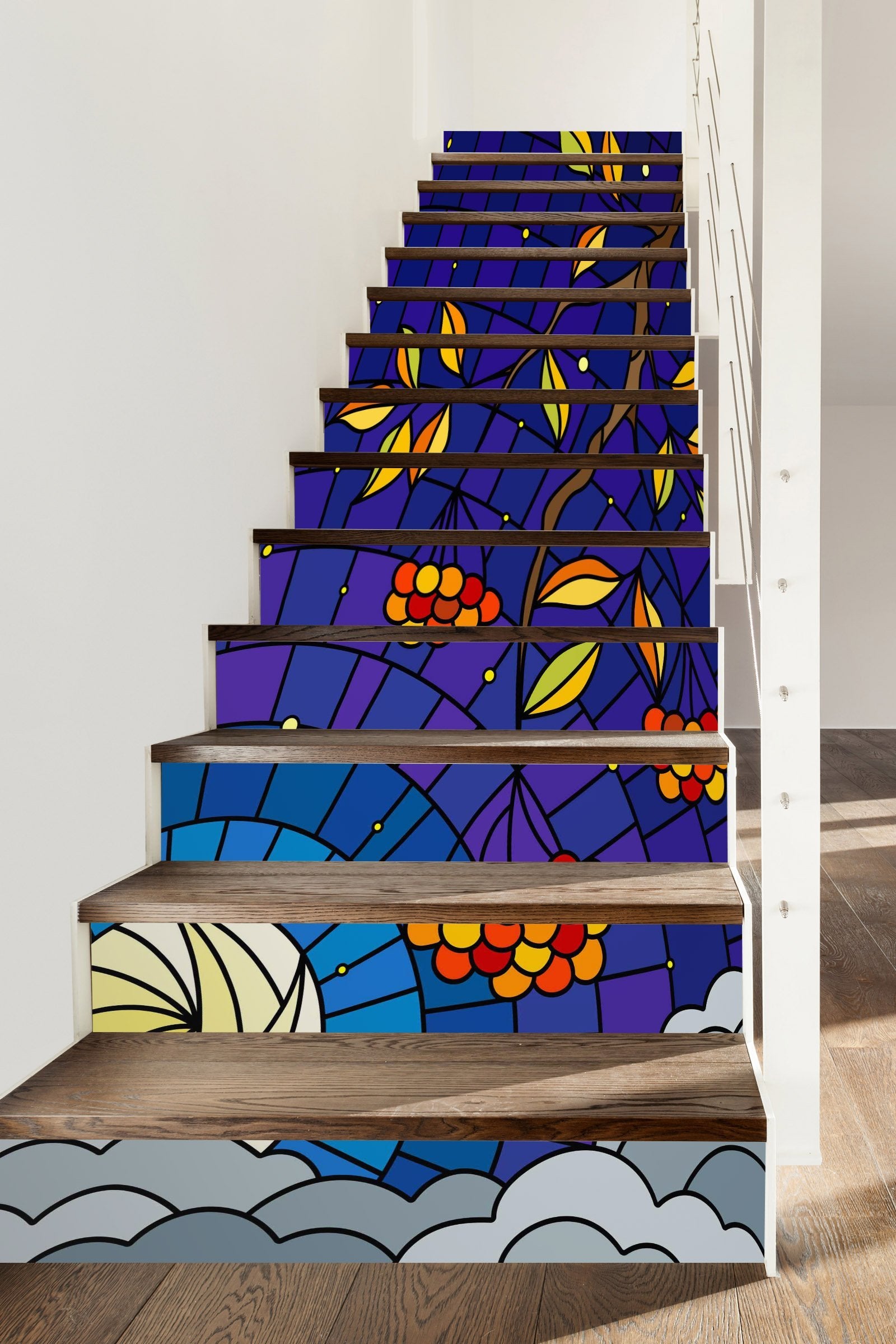 3D Mosaic Painting 736 Stair Risers Wallpaper AJ Wallpaper