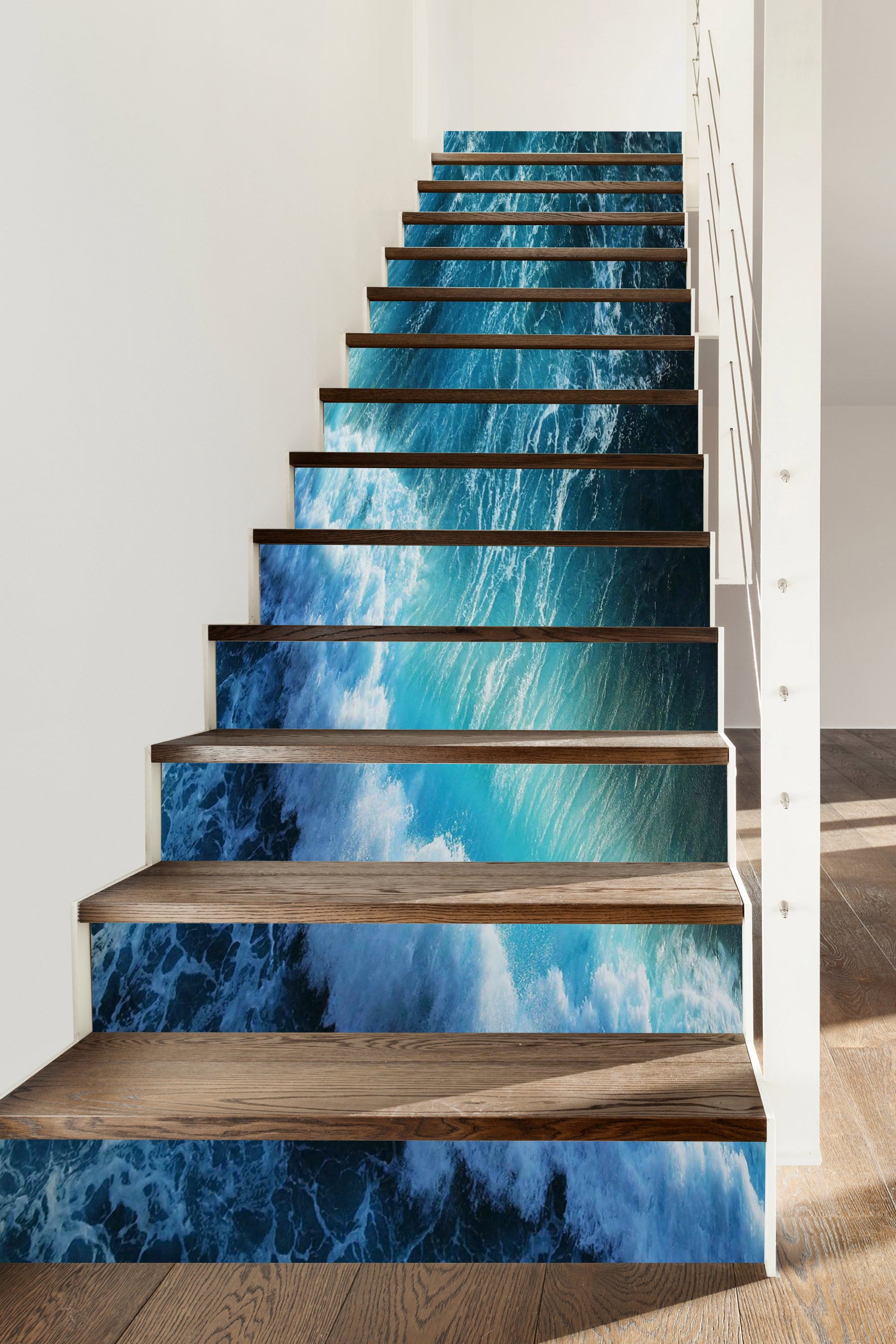 3D Blue Spray 018 Stair Risers
