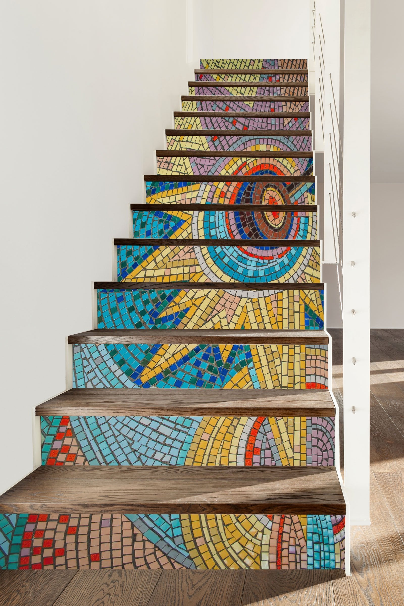3D Mosaic Pattern 372 Stair Risers Wallpaper AJ Wallpaper