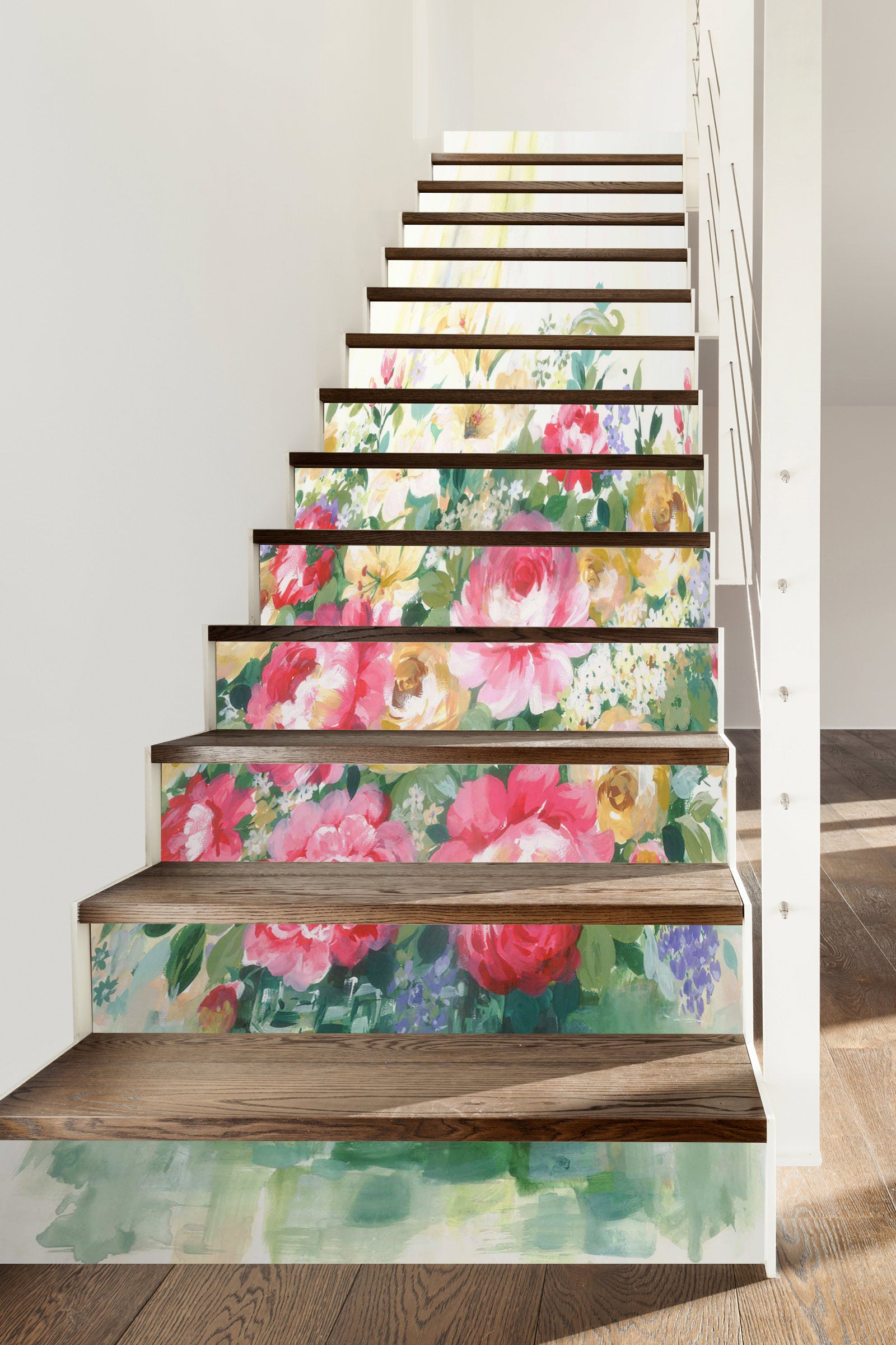 3D Flower Of Wealth 297 Stair Risers