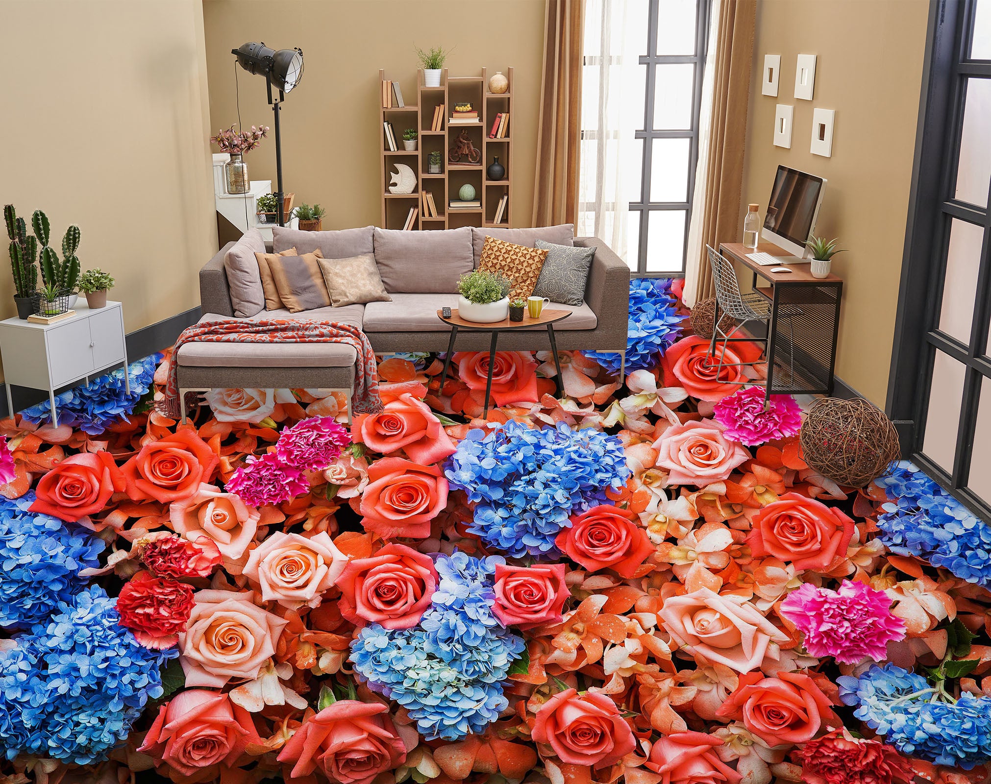 3D Treasure Roses 047 Floor Mural Wallpaper Murals Rug & Mat Print Epoxy waterproof bath floor