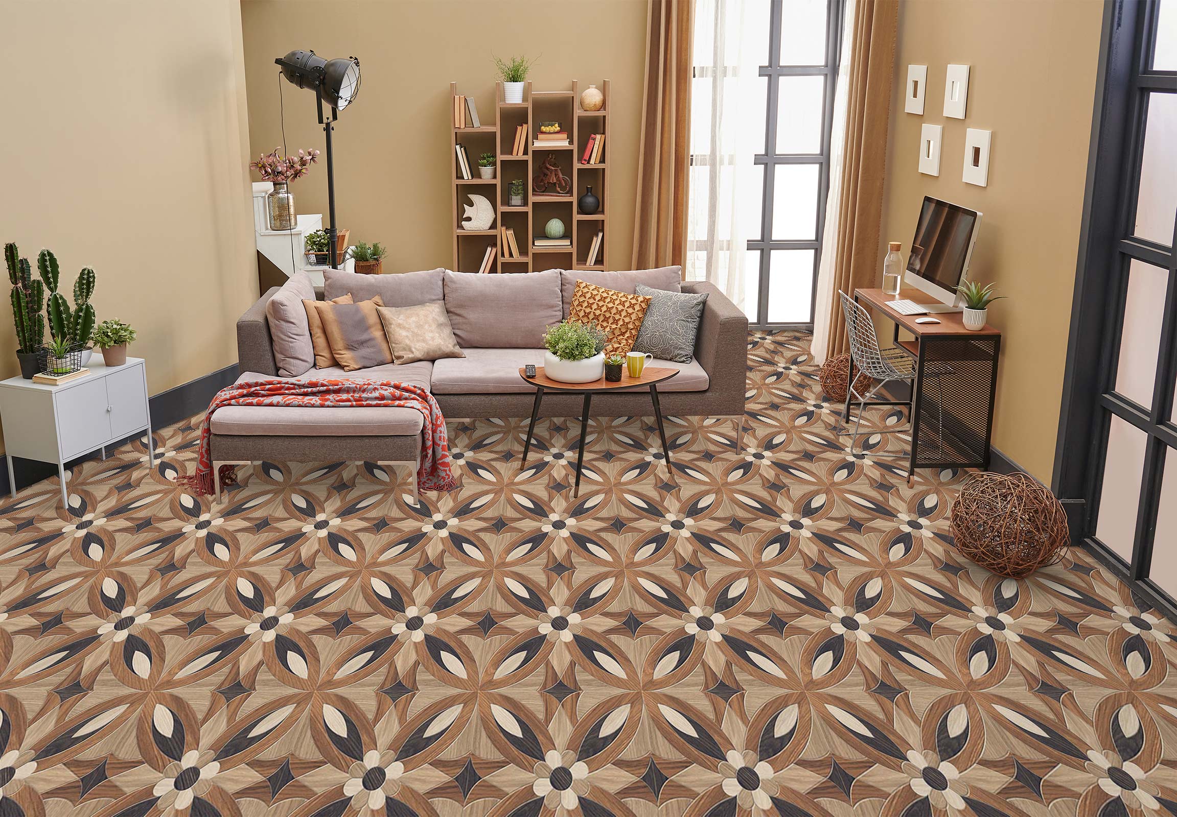 3D Dignified Pattern 472 Floor Mural