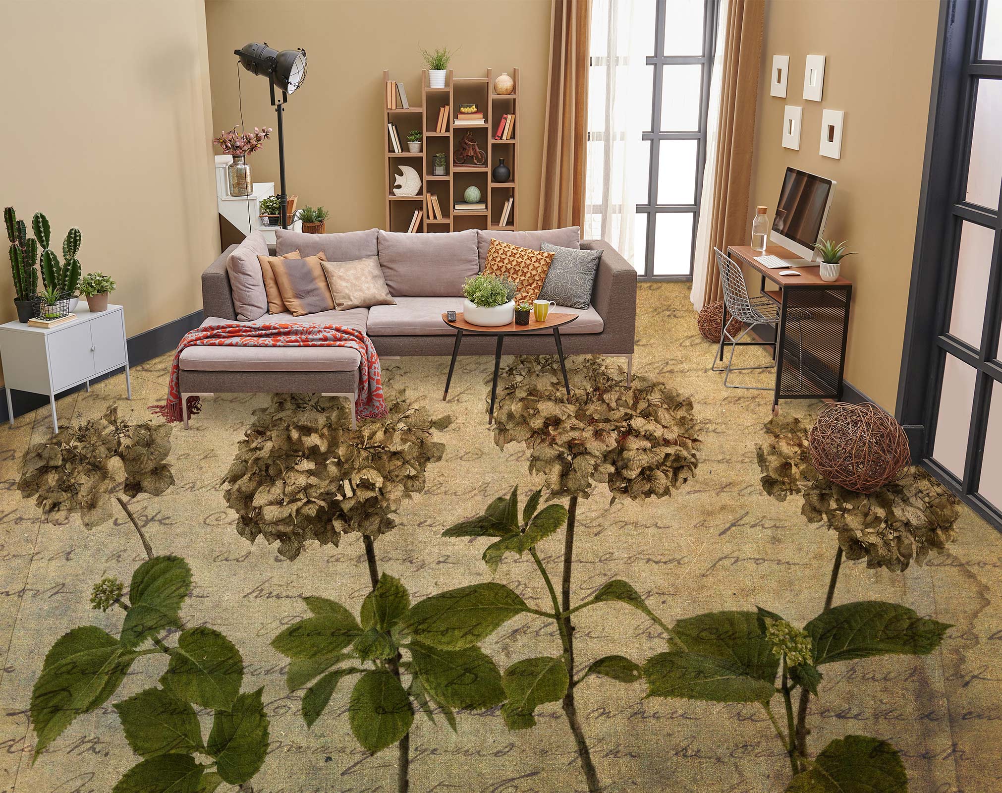 3D Flower Pattern 9867 Assaf Frank Floor Mural Wallpaper Murals Self-Adhesive Removable Print Epoxy