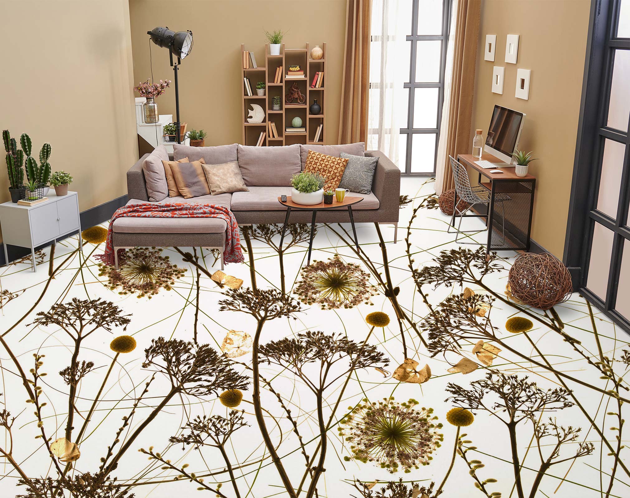 3D Flower Pattern 9860 Assaf Frank Floor Mural Wallpaper Murals Self-Adhesive Removable Print Epoxy