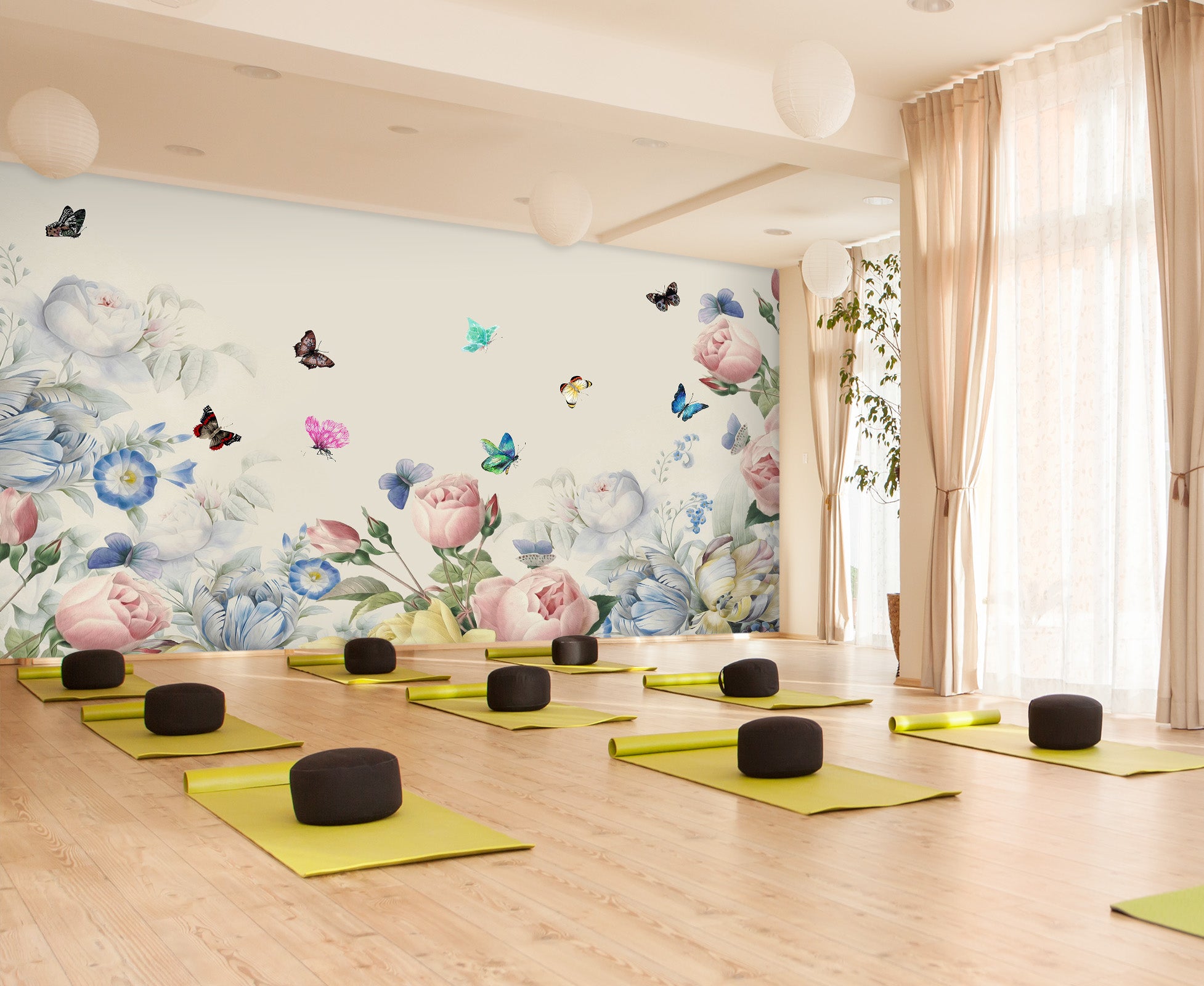 3D Fragrant Butterfly 092 Wall Murals