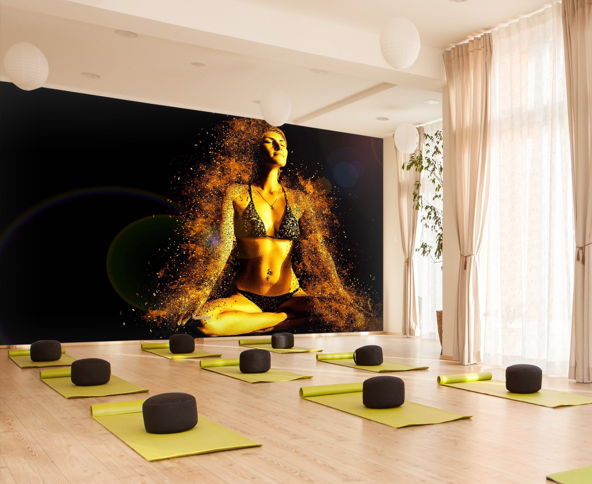 3D Yoga Girl 320 Wall Murals