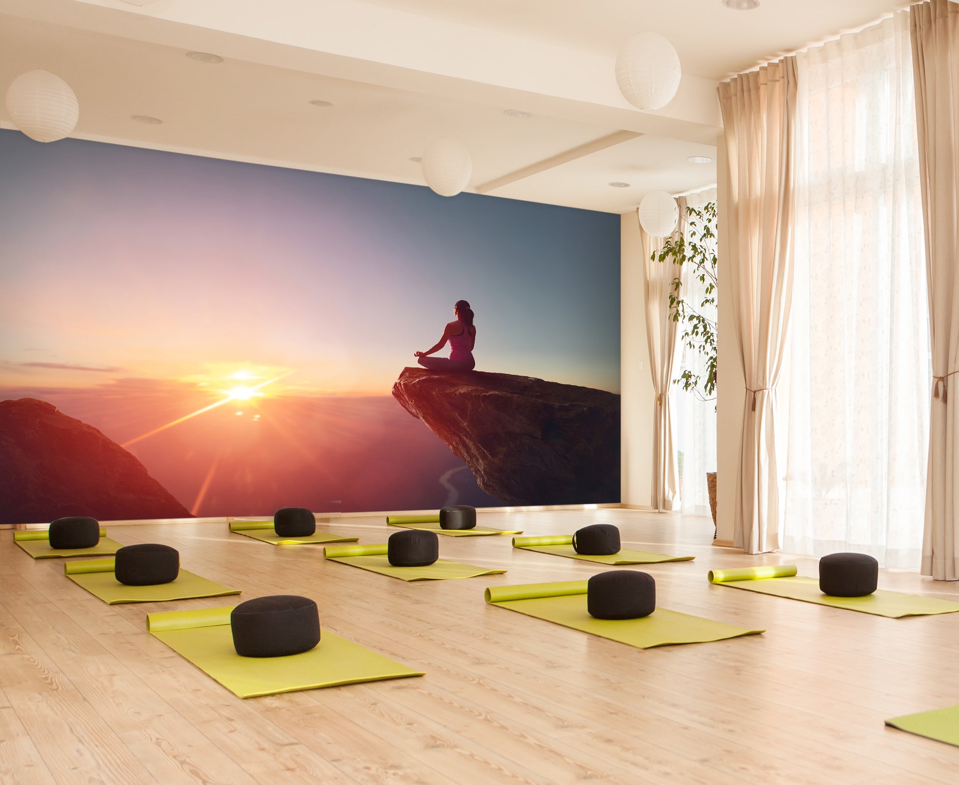 3D Peak Yoga 286 Wall Murals