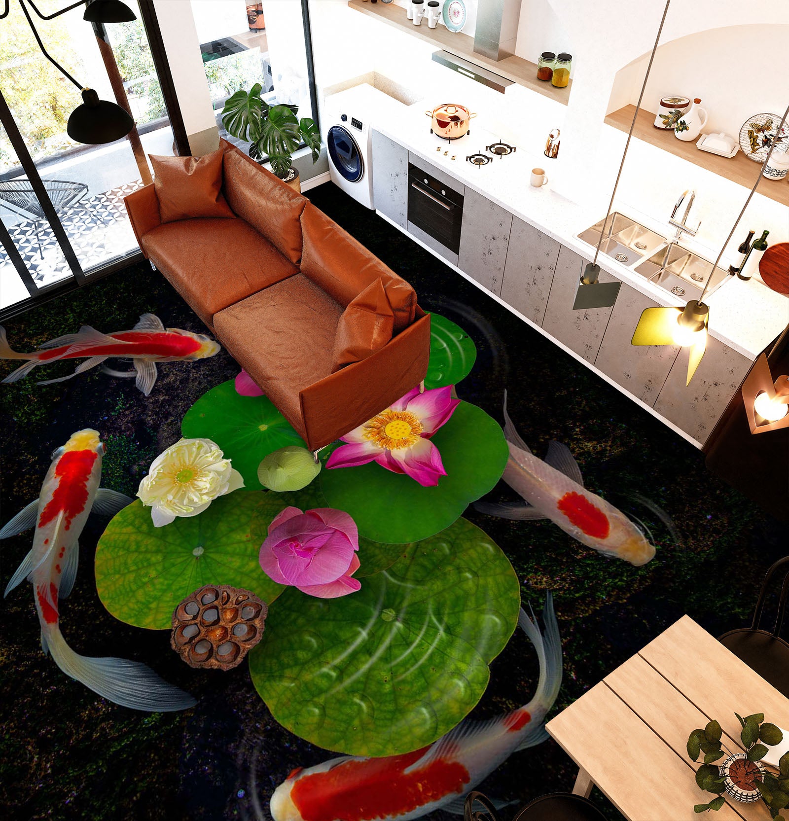 3D Tender Yellow Flowers 465 Floor Mural Wallpaper Murals Rug & Mat Print Epoxy waterproof bath floor