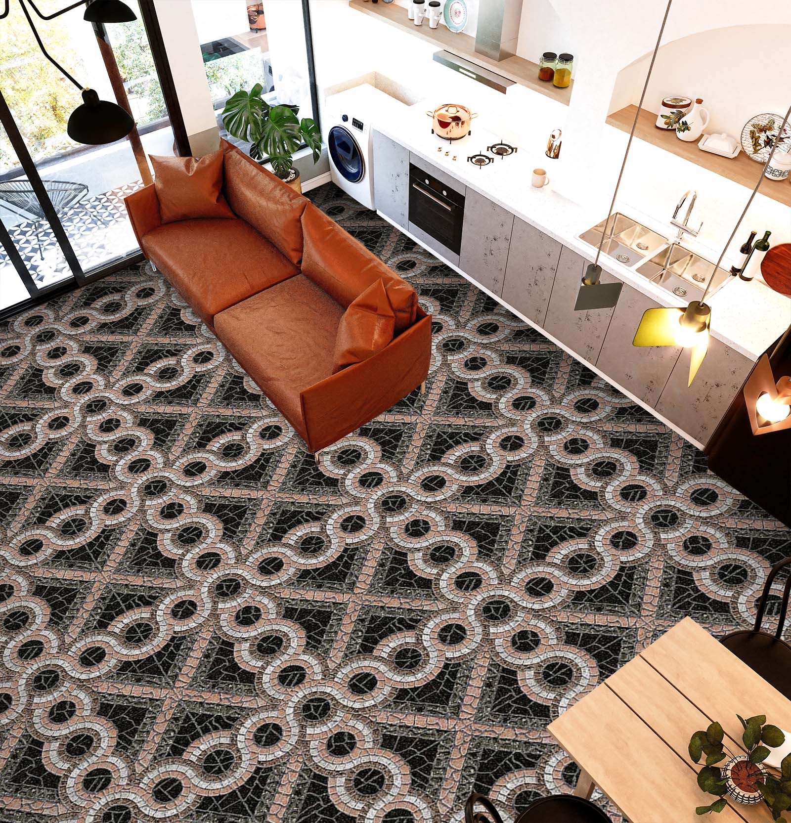 3D Round And Diamond 988 Floor Mural Wallpaper Murals Self-Adhesive Removable Print Epoxy