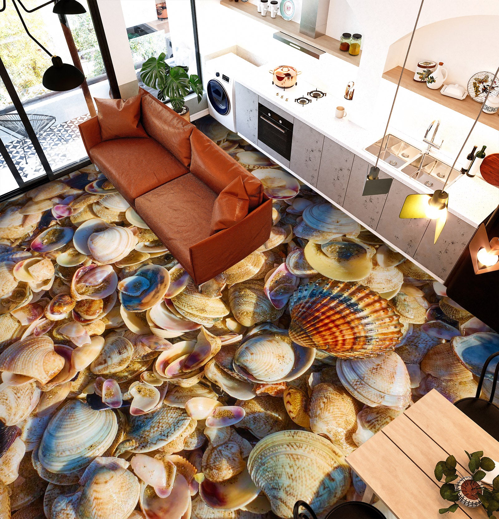 3D Charming Shells 239 Floor Mural Wallpaper Murals Rug & Mat Print Epoxy waterproof bath floor