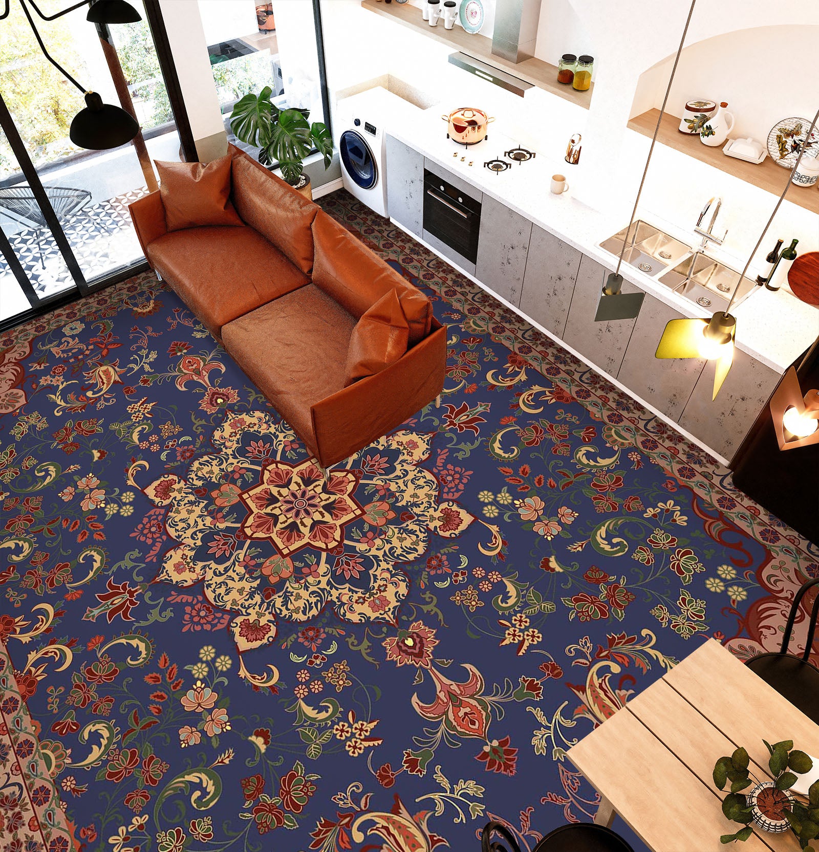 3D Classical Flower Pattern 1519 Floor Mural Wallpaper Murals Self-Adhesive Removable Print Epoxy