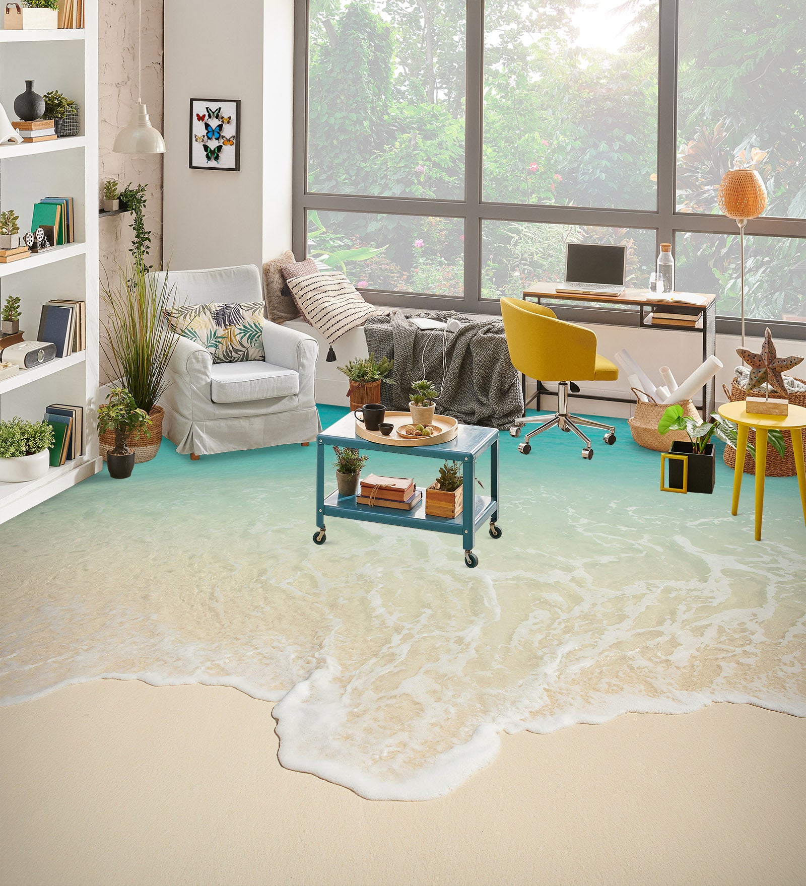 3D Touch The Sea 1518 Floor Mural Wallpaper Murals Self-Adhesive Removable Print Epoxy