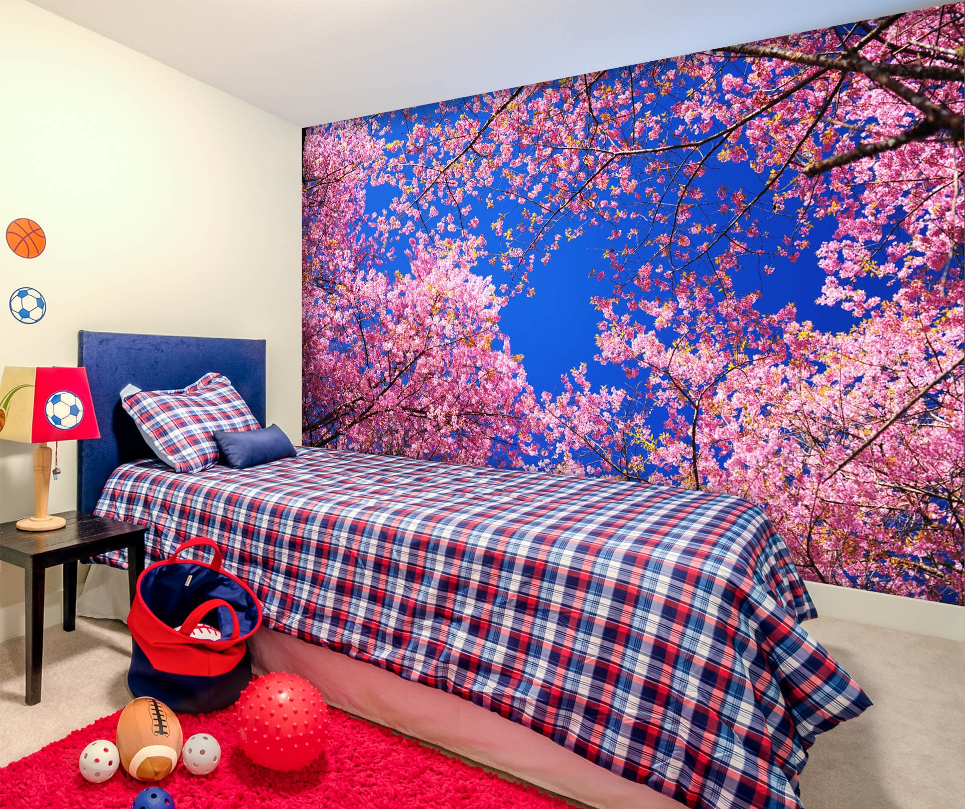 3D Pink Twig 1656 Wall Murals