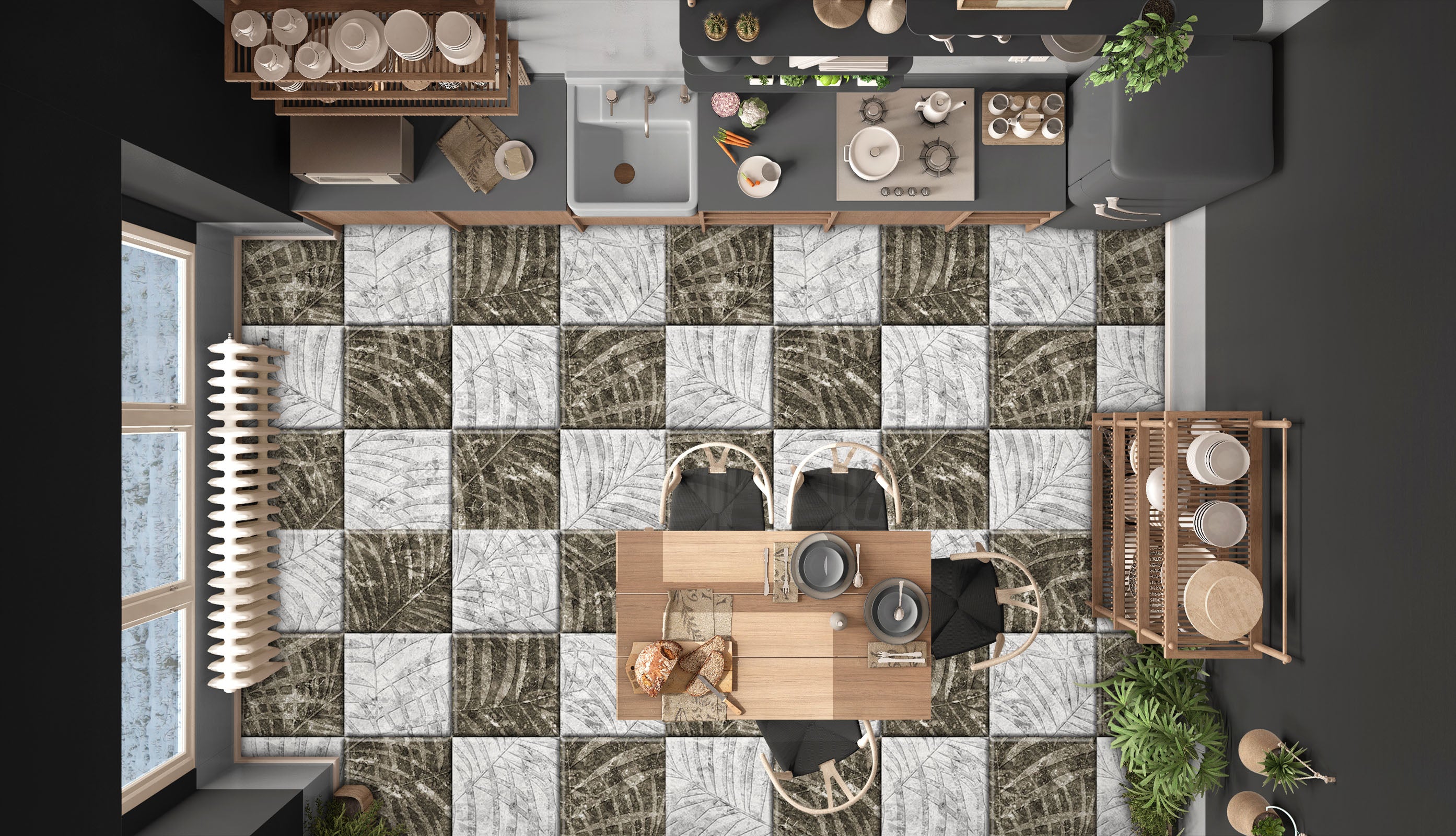 3D Faint Leaf Pattern 987 Floor Mural Wallpaper Murals Self-Adhesive Removable Print Epoxy