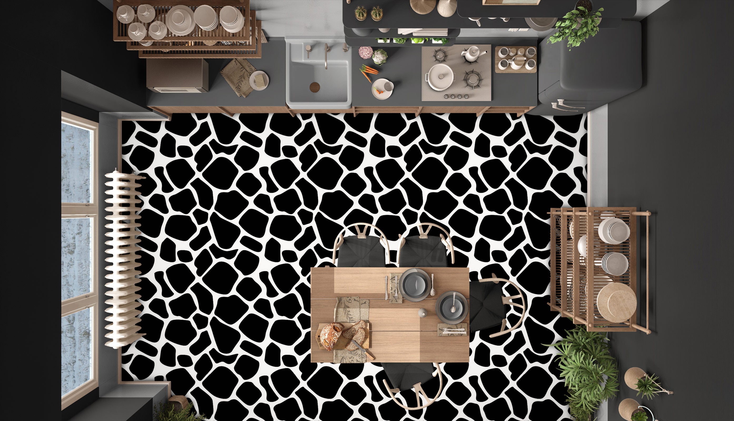 3D White Line Segmentation 1306 Floor Mural Wallpaper Murals Self-Adhesive Removable Print Epoxy