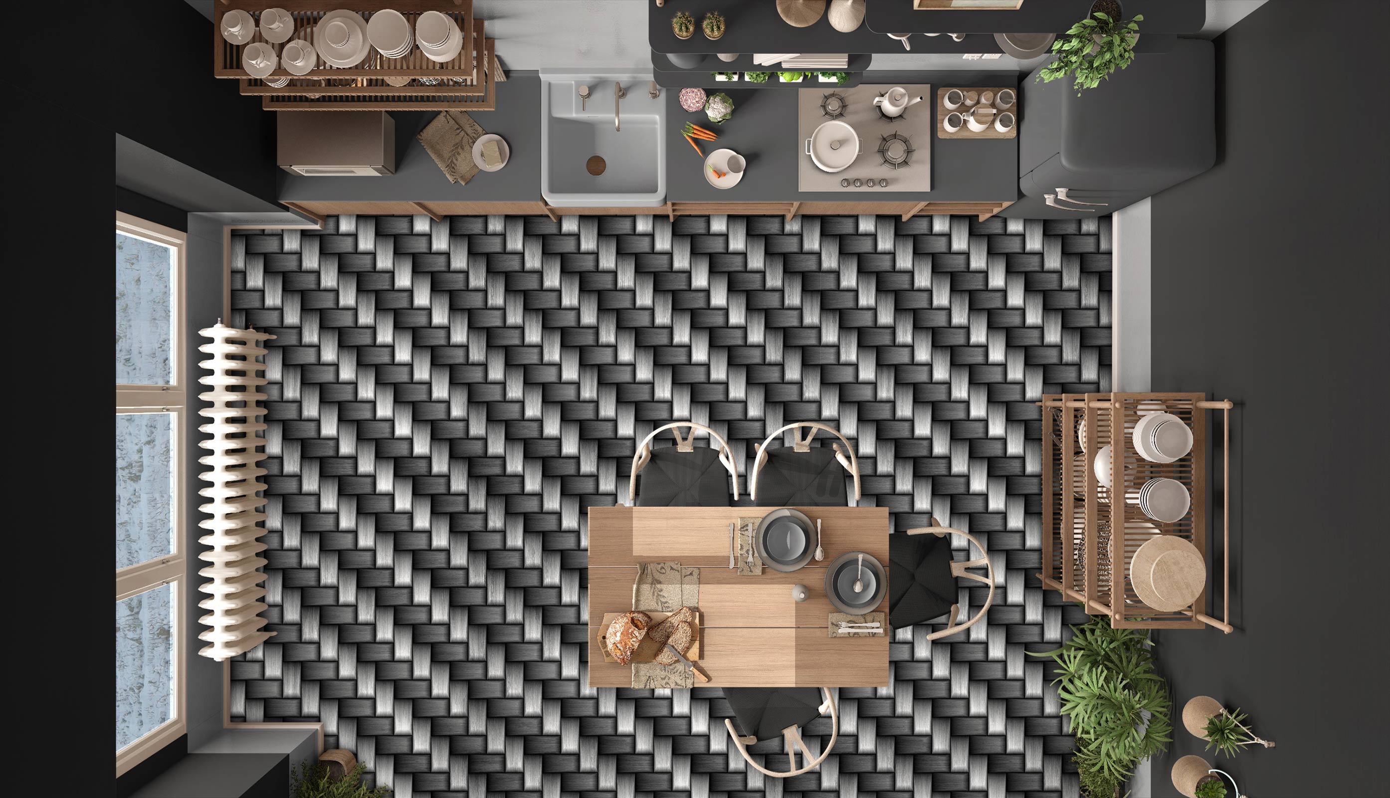 3D Weaving Art 1398 Floor Mural Wallpaper Murals Self-Adhesive Removable Print Epoxy