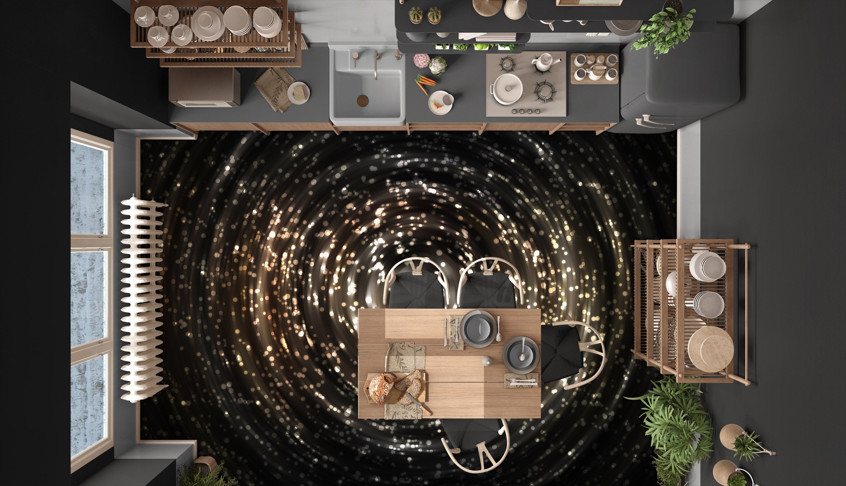 3D Galaxy Line 550 Floor Mural Wallpaper Murals Rug & Mat Print Epoxy waterproof bath floor